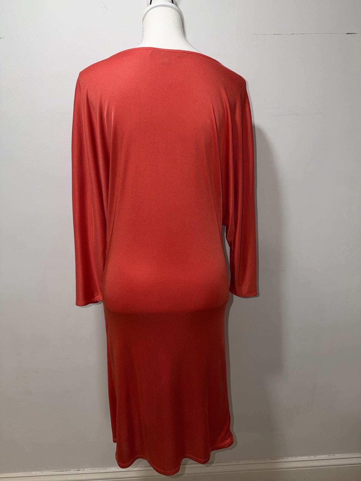 Ralph Lauren Vintage Silk Small Orange Midi Dress MobWife Evening Romantic Boho