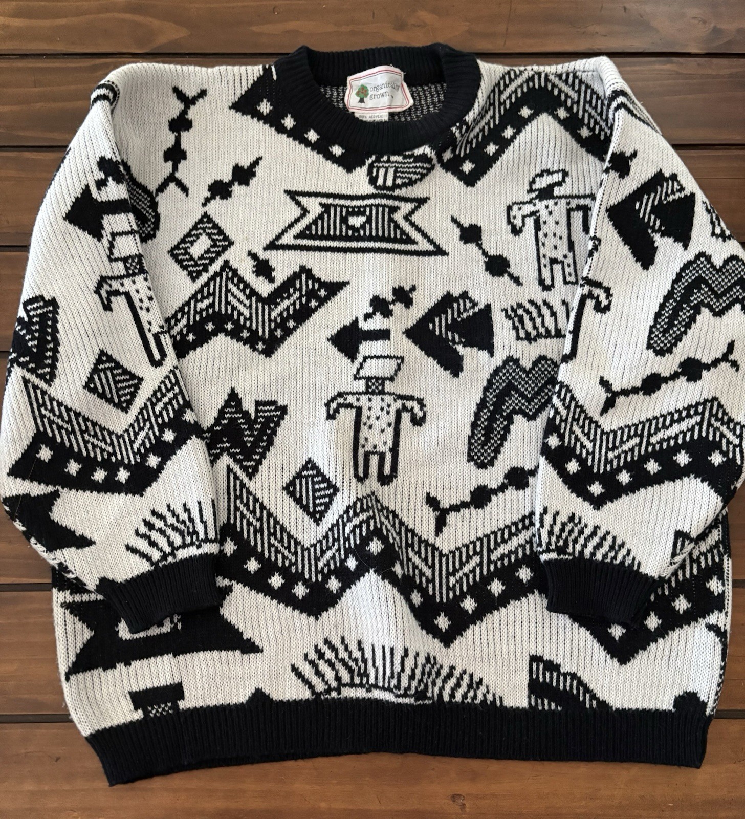 Organically Grown Vintage Bulky Sweater Size L