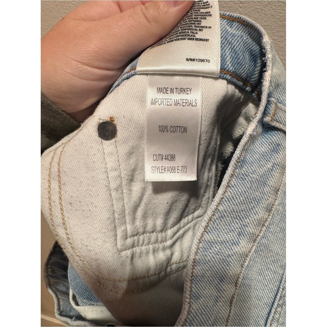 AGOLDE Skirt Light Blue Distressed Denim Mini size 26 $148