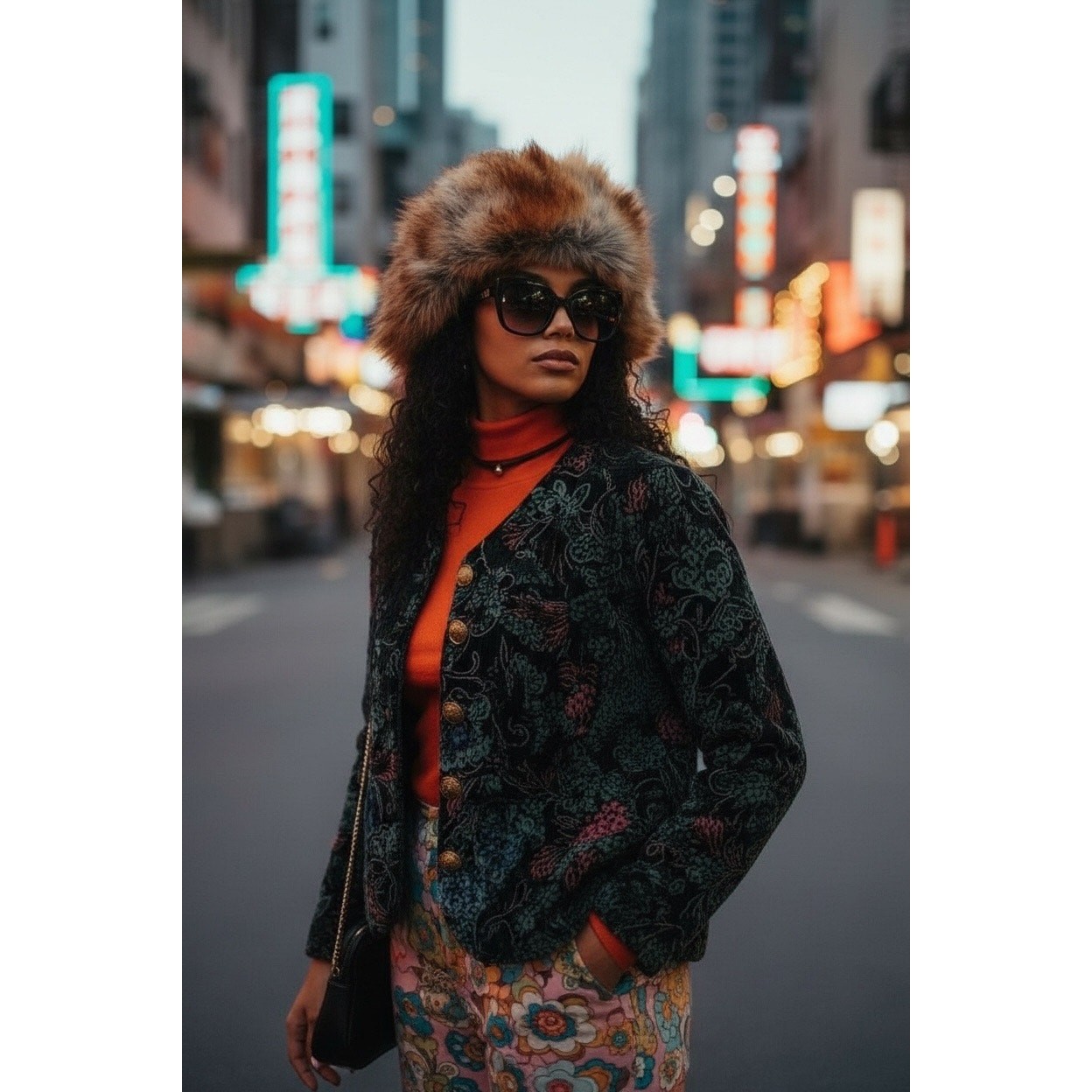 Vintage 90s Velvet Floral Tapestry Quilted Jacket M