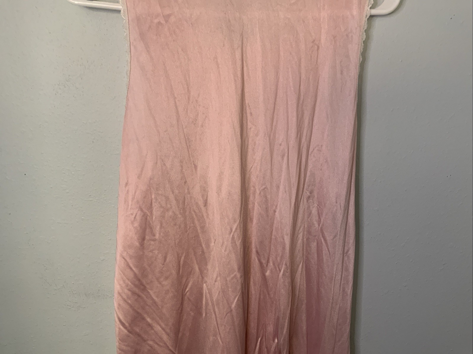 Vintage Vanity Fair Floral Lace Trim Nightgown Pink SZ M 38″ Chest Coquette 3