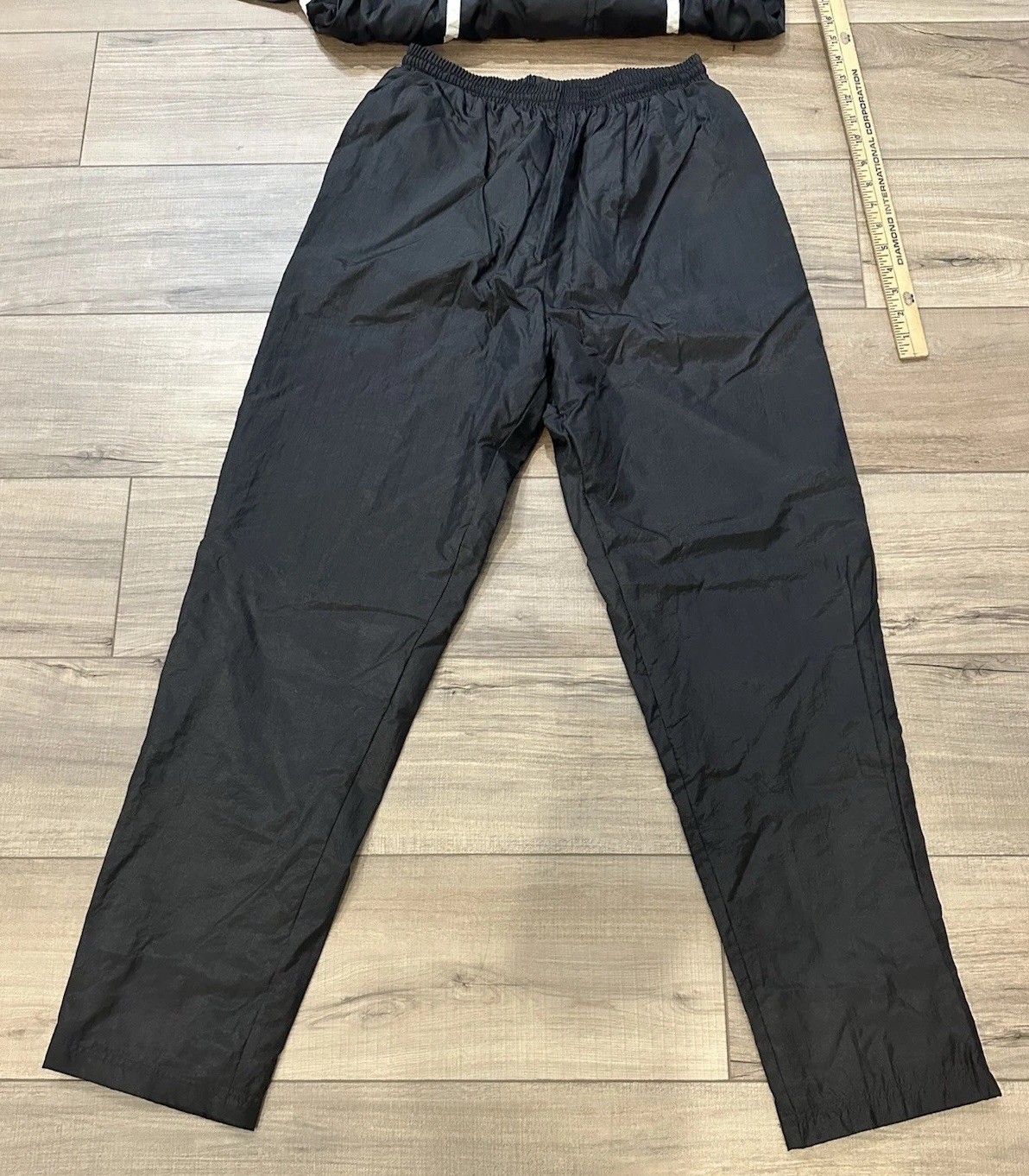 VTG 90s Lavon Windbreaker Tracksuit Set Womens Medium Black Hong Kong