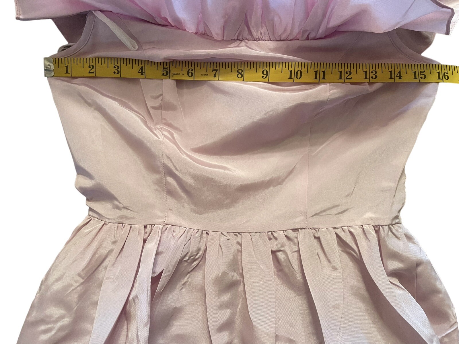Vintage NOS 80’s Candi Jones Of California Dress Pink 16 Candles 7 Ruffles Long