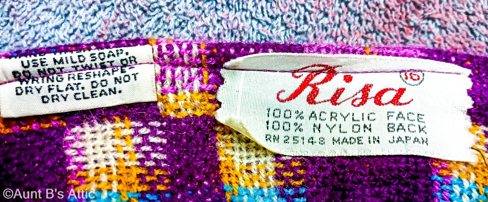 Vtg 60s-70s Raisa Ladies Multi Color Woven Acrylic Plaid Hip Hugger Pants VTG 16