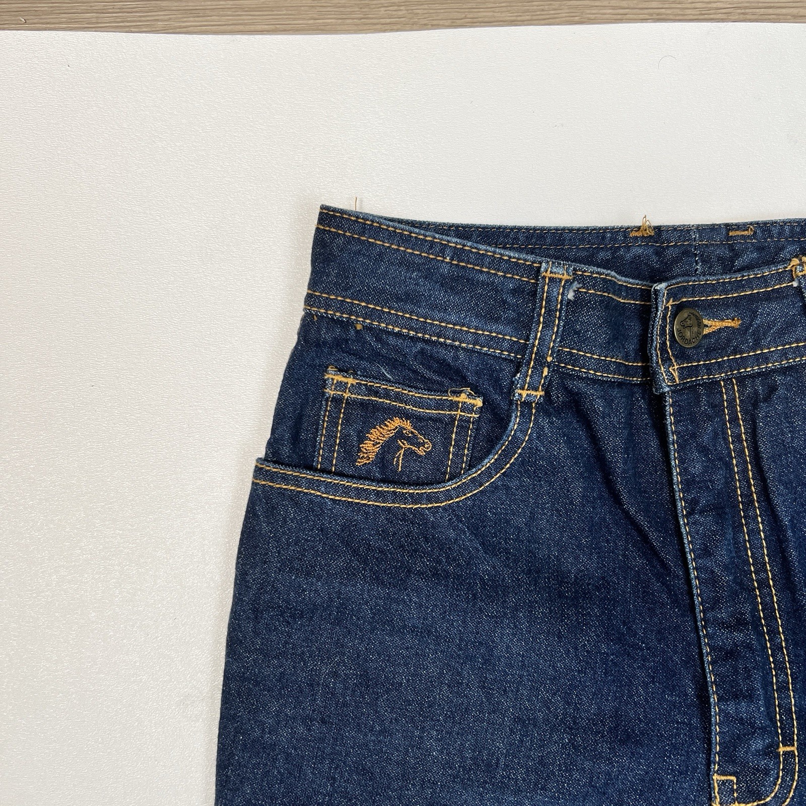 Vintage 80s Jordache Jeans Horse Head Logo Dark Wash Straight High Rise Size 29
