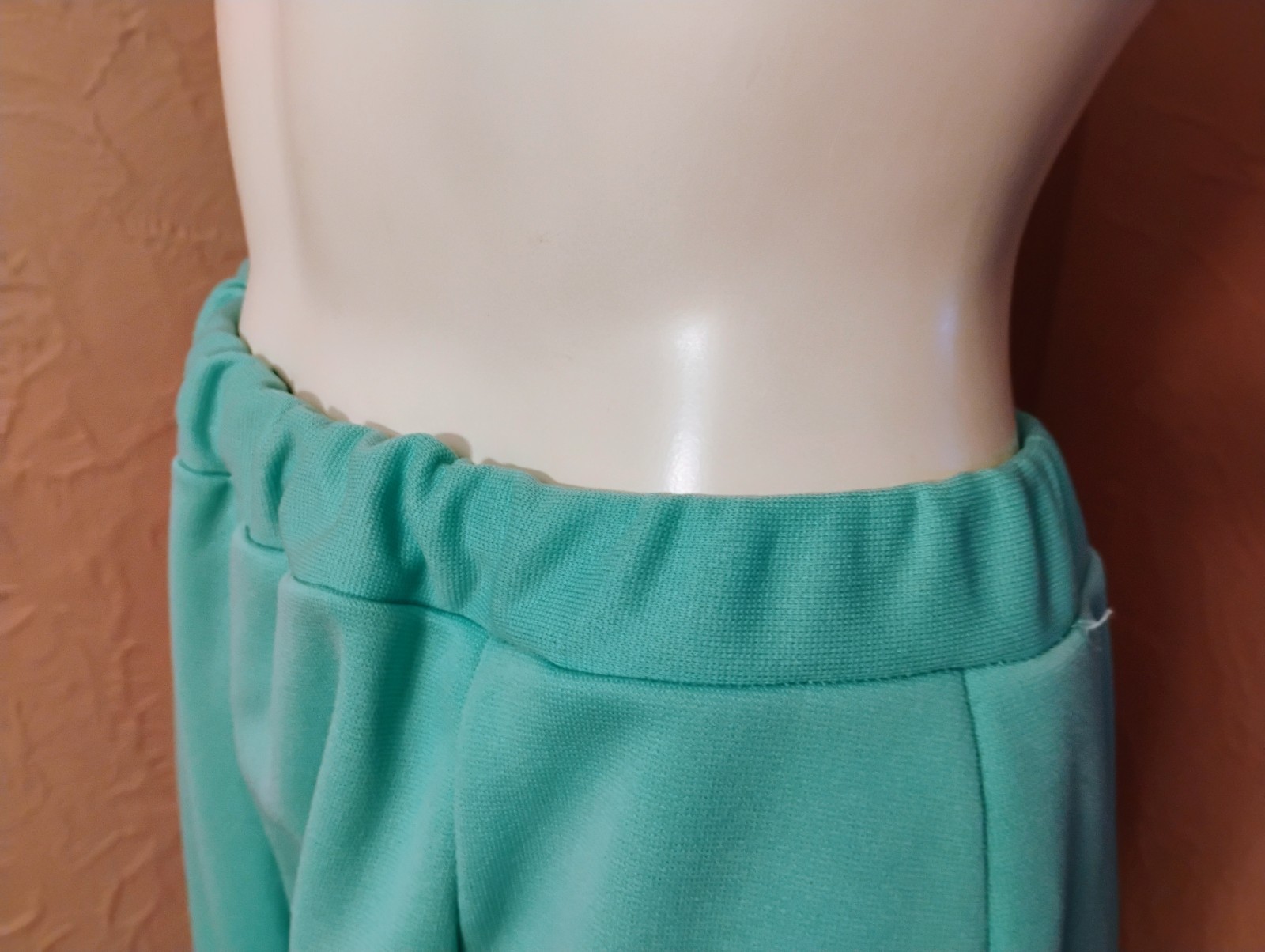 VTG 60’s „Devon” Sea Foam Green Double Knit Poly Mod Bell Bottom Pants Suit