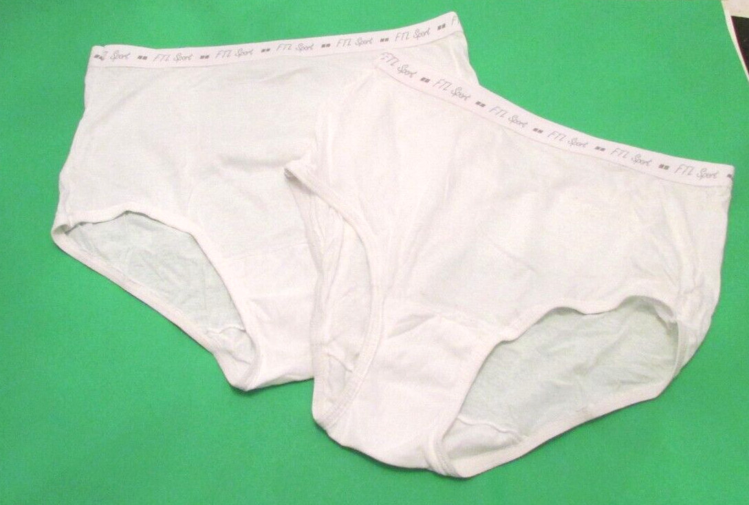90s 2pc FTL Sport Fruit of the Loom Signature Waistband Full Cut Brief Panties 6
