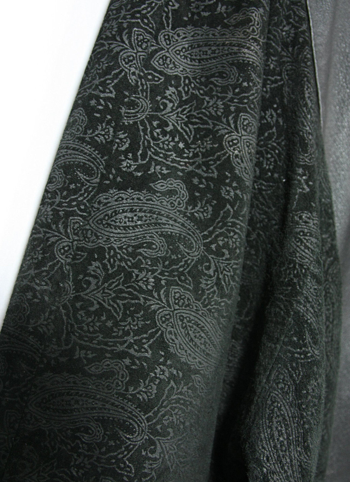 Vintage Wilsons Leather Paisley Dolman Sleeve Thinsulate Overcoat Coat Black M