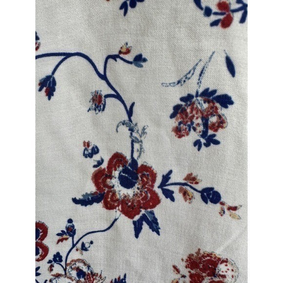 4our Dreamers Cream Floral Boho Peasant Top Romantic Prairie Cottagecore Large
