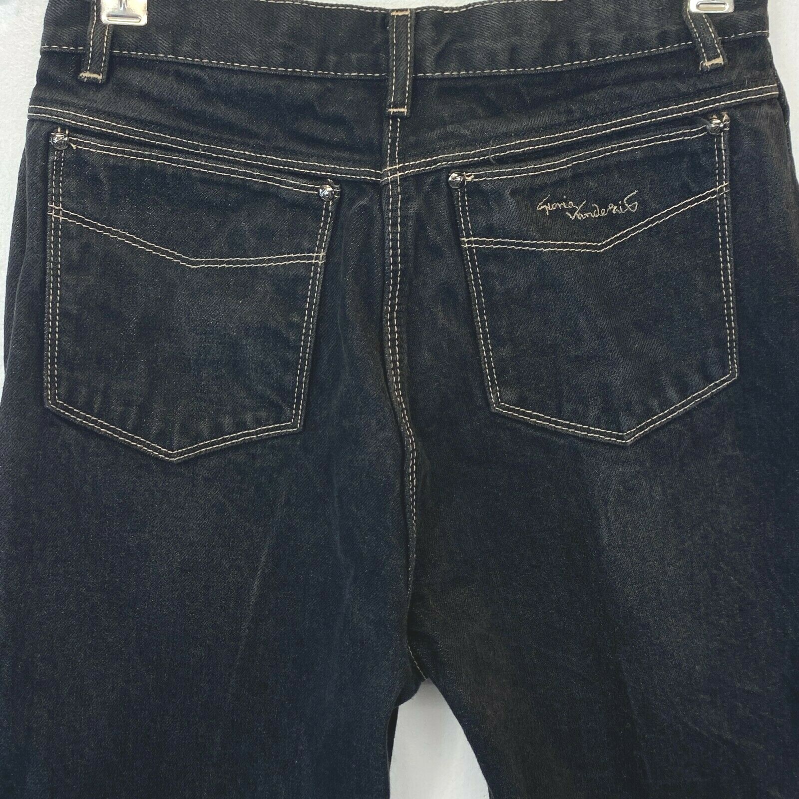 Gloria Vanderbilt for Murjani Jeans Vintage 1970s 1980s Black 13 actual 28×30 P1
