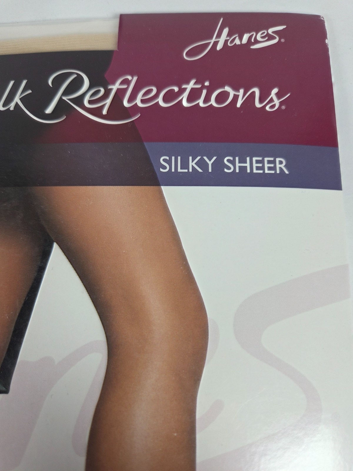 Lot 2 Hanes Silk Reflections Sheer Pantyhose Sz EF Travel Buff CT Sheer Toe #717