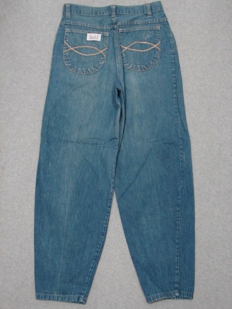 KL19454 VINTAGE 1970s TOUCHE HIGH WAIST WOMENS JEANS sz13; TALON 42