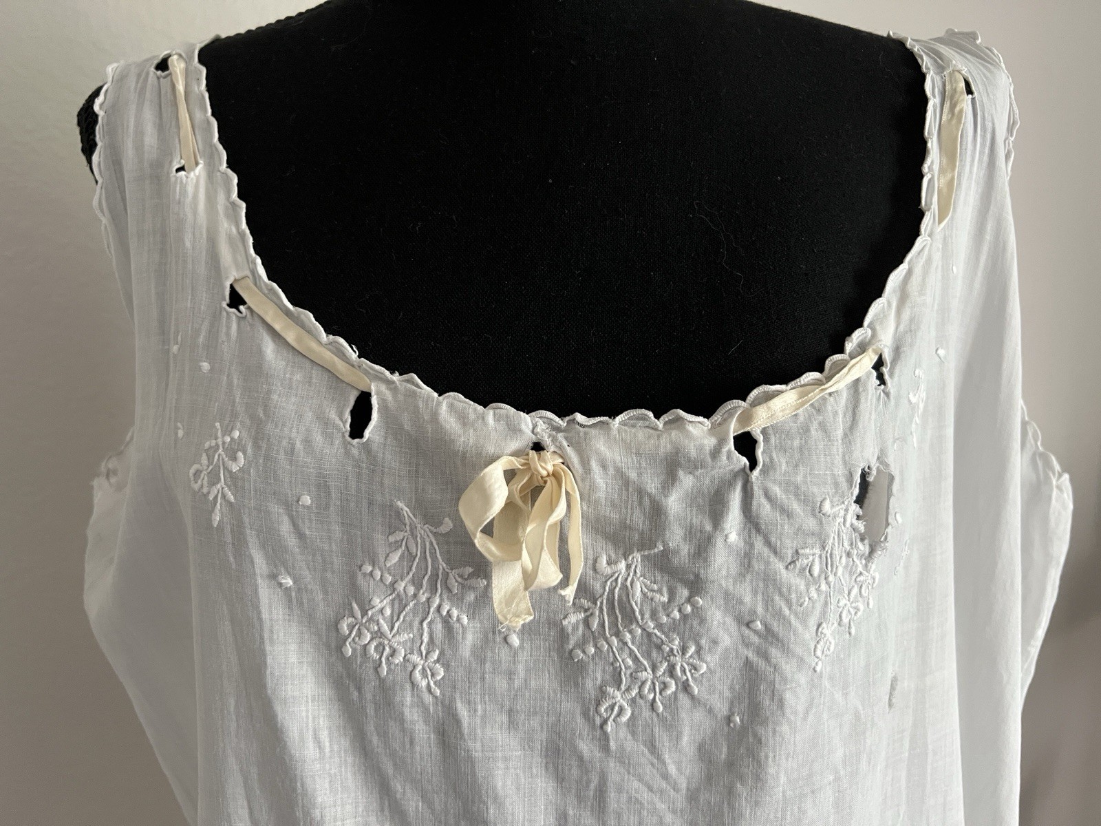 Vintage Antique Lot Of 3 Half Slips (2) & Full Slip (1) – White Cotton & Lace