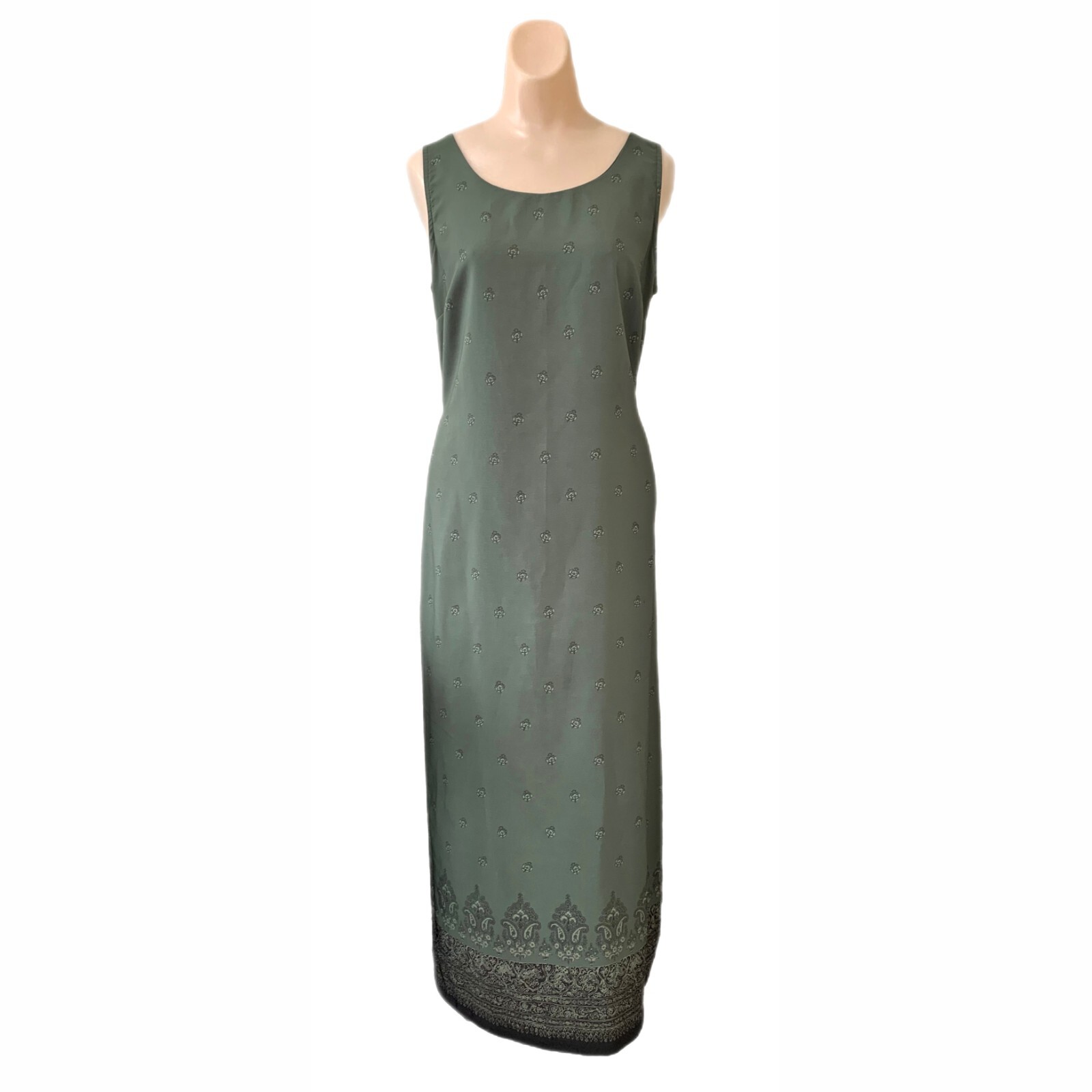 Studio Works Womens Y2K Sheath Maxi Dress Small Casual Vintage Indie Cottagecore