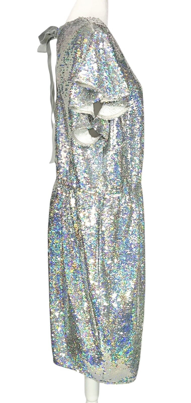 ASOS SIZE 16 SEQUIN Embellished PARTY DRESS DISCO COCKTAIL RAVE CLUB DIVA DANCER
