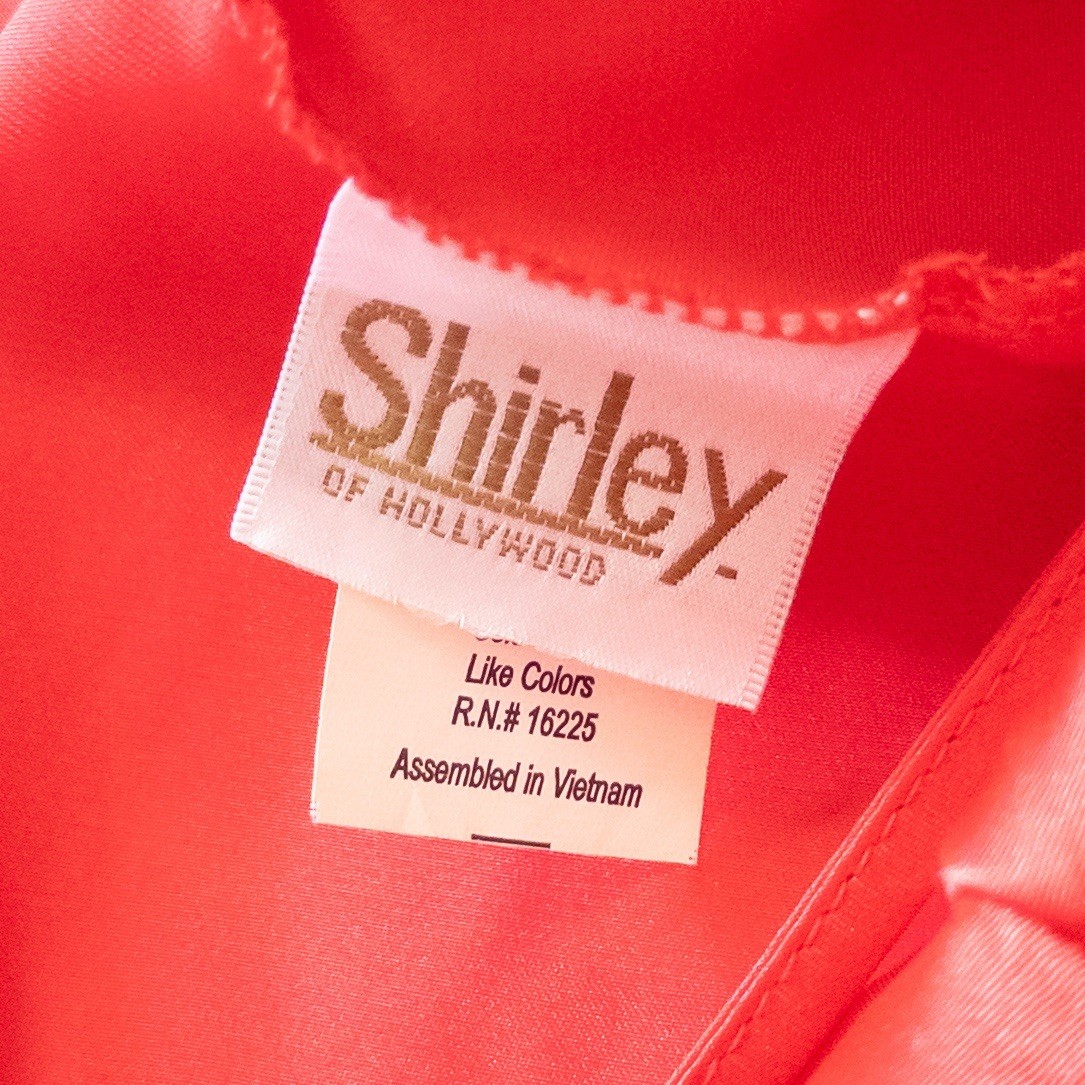 Vintage Shirley Of Hollywood Red Cami Slip Size S Sexy Silky Feminine Sissy