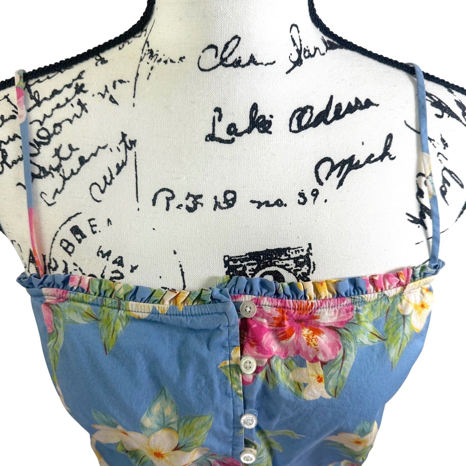 Vintage Y2K RALPH Ralph Lauren Camisole Corset Top Women’s M Floral Cottagecore