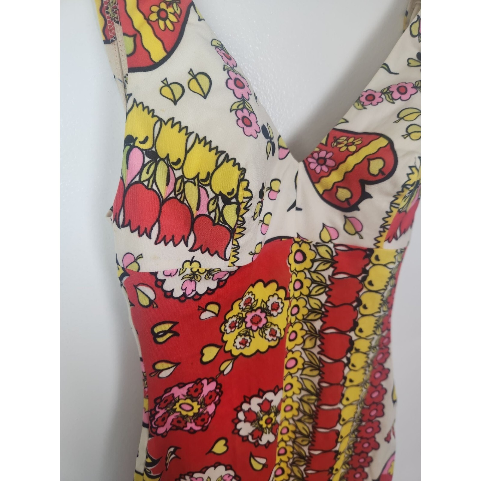 Vtg. 60’s Women’s Sz. S Rose Marie Reid Floral Retro One Piece Swimsuit