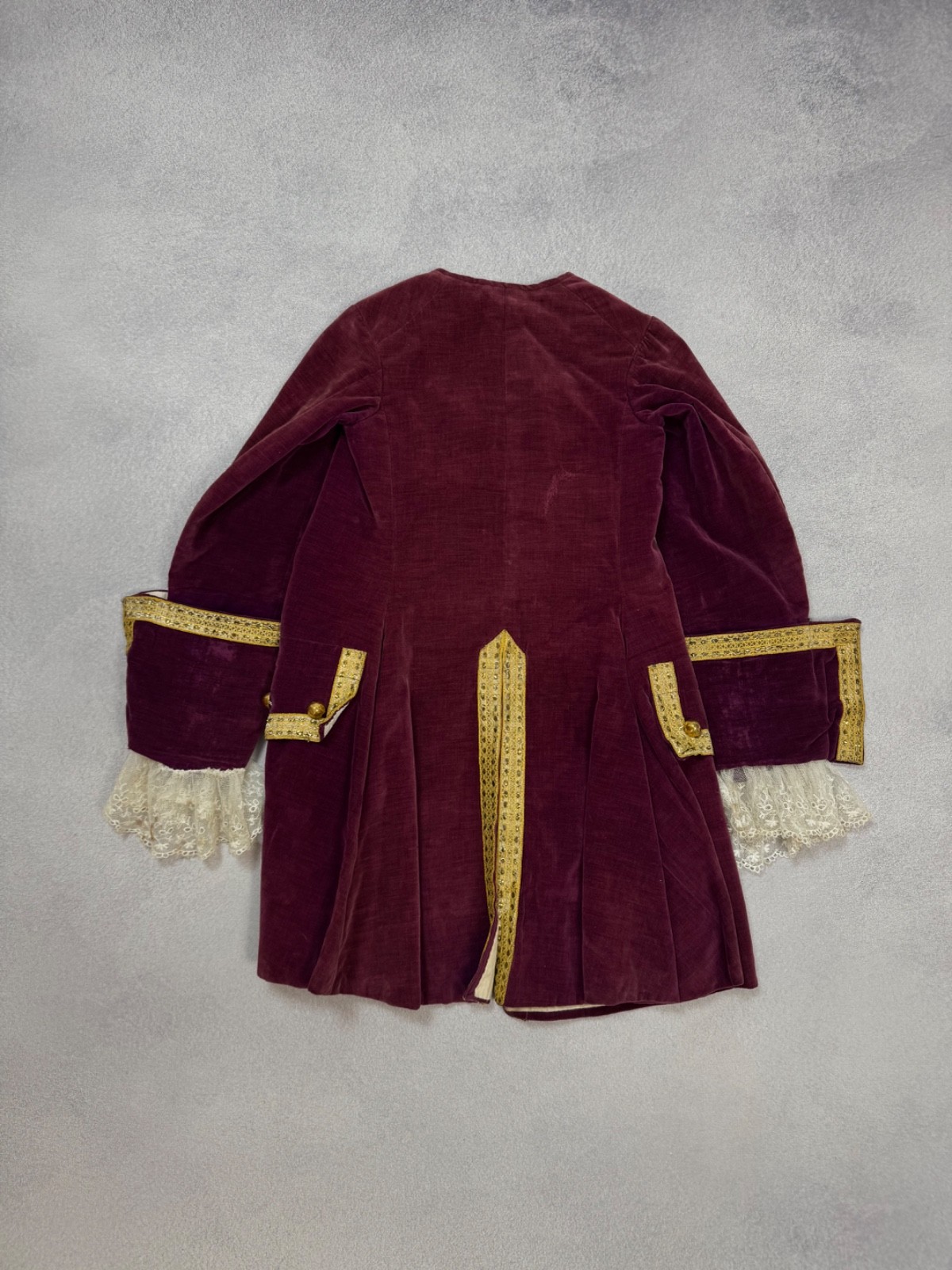 Rococo True Vintage Antique 18th Century Womens Frock Coat Jacket Red Very Rare
