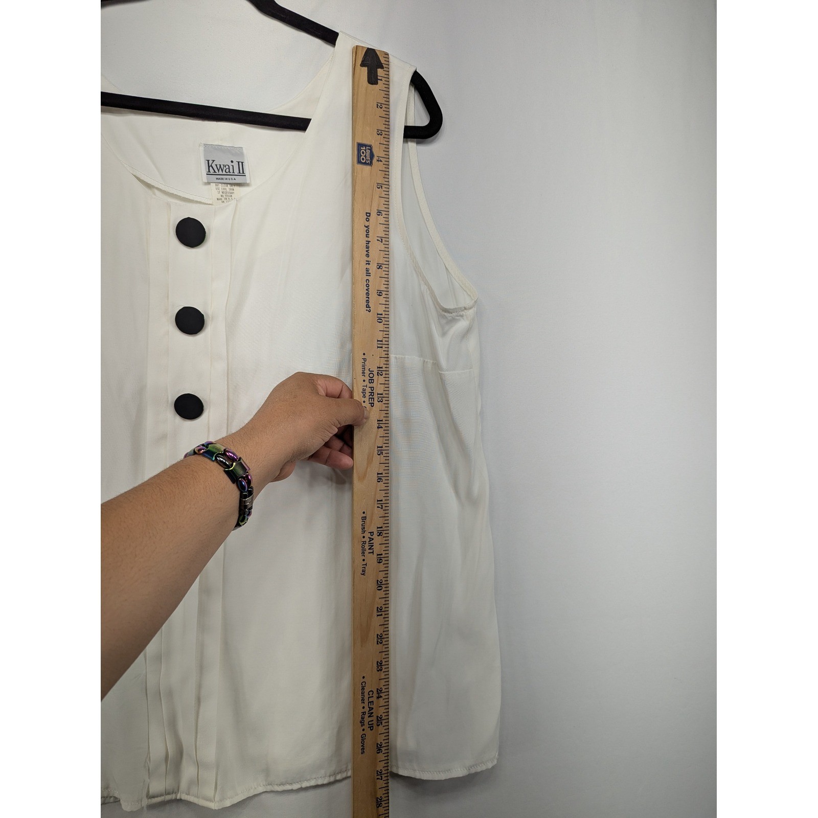 Kwai II Vintage Black Blazer White Blouse Set Plus Size 18W Striped Cuffs USA