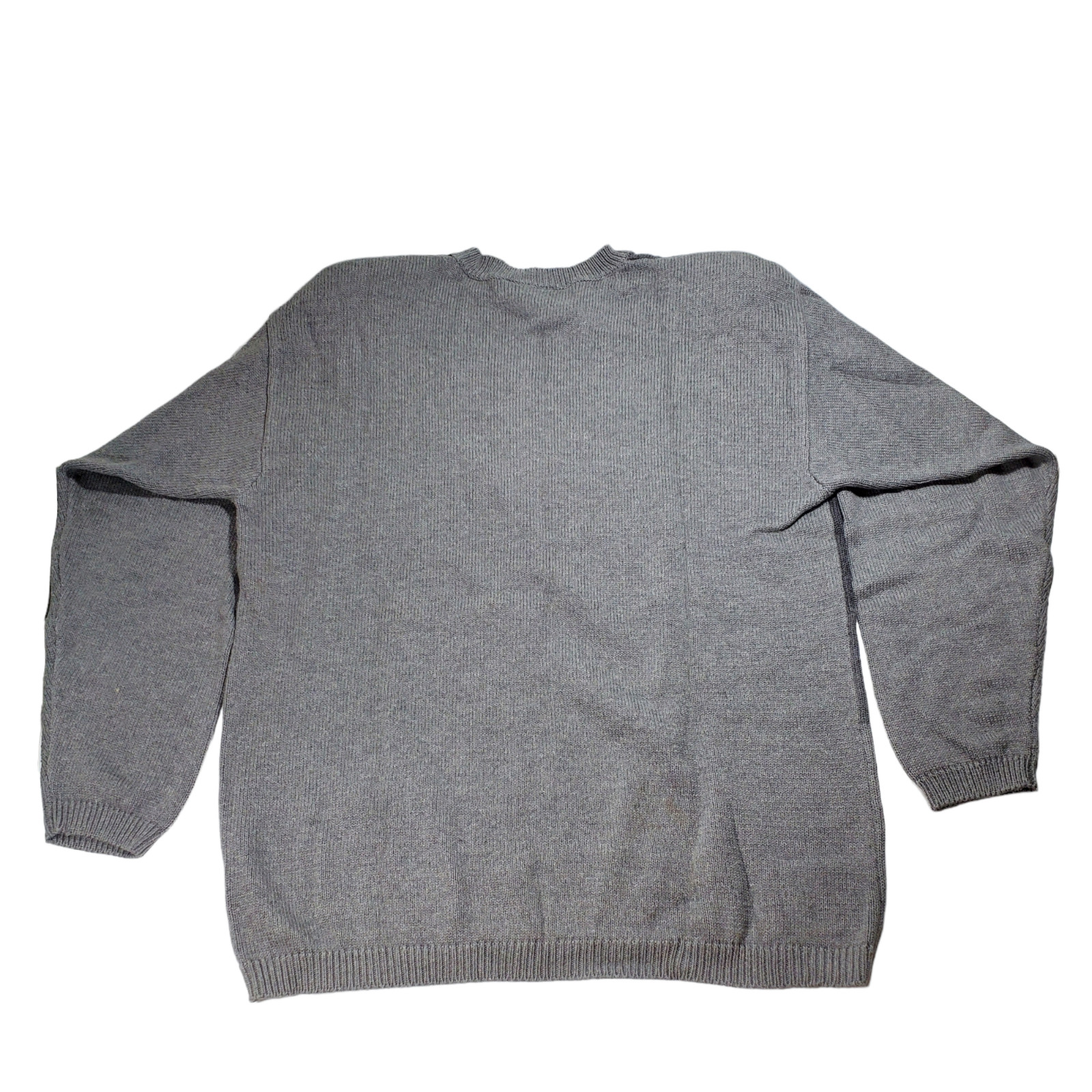 VTG 80s Liz & Co Geometric Colorblock Knit Sweater Womens M Grey Black Checkers