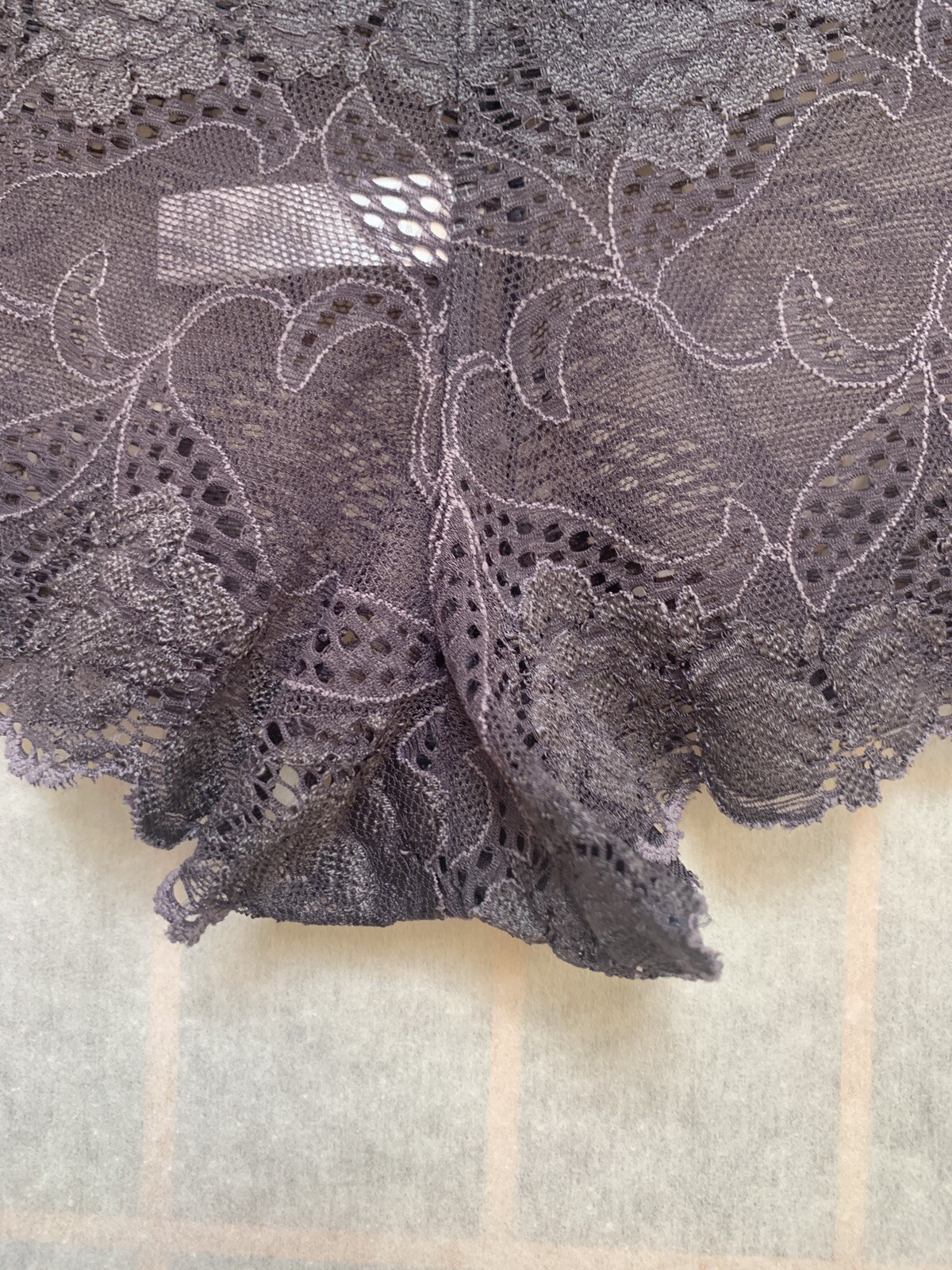 NWOT Marilyn Monroe Gray Lace Cheeky Bikini Panty Panties Lingerie Size S