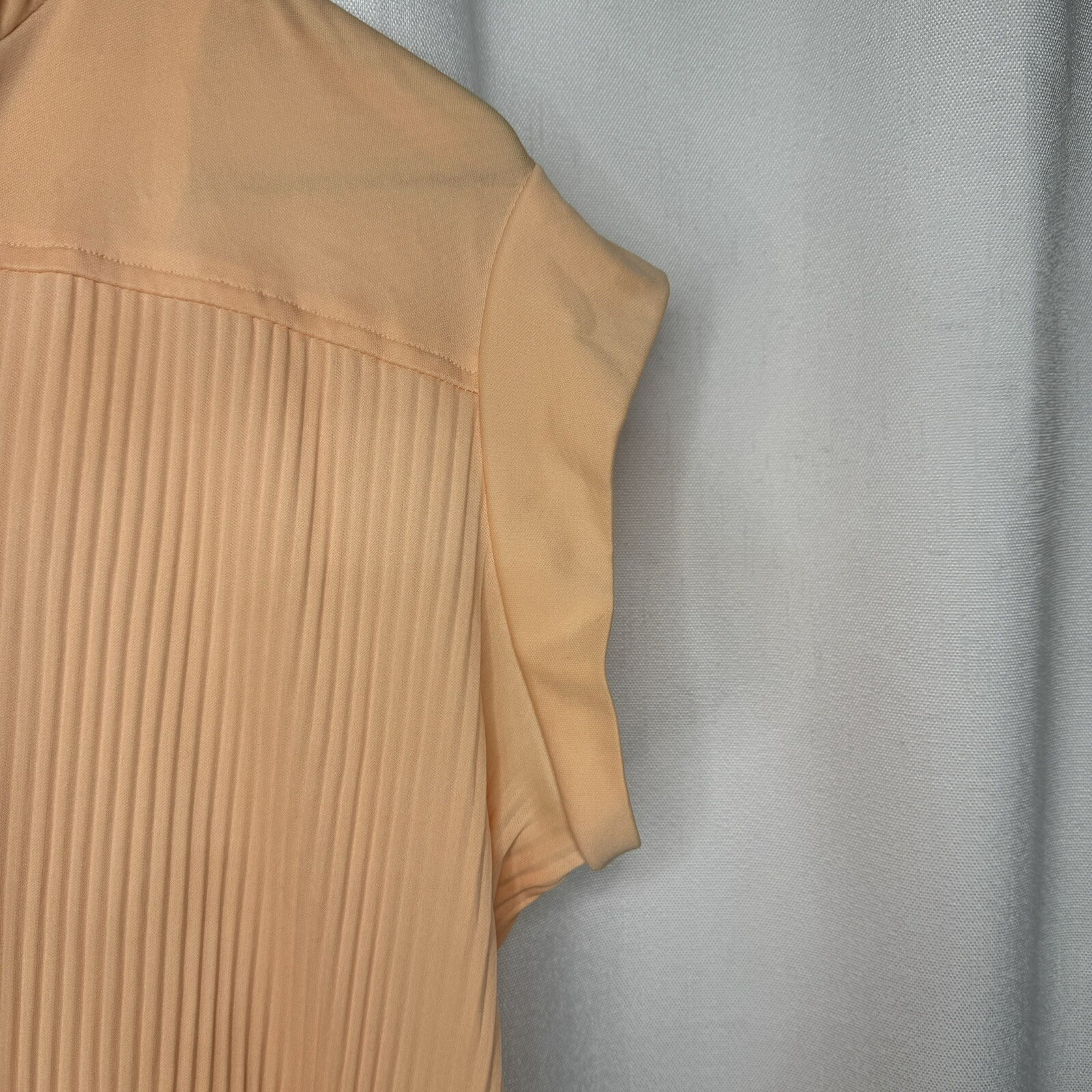 Vintage Queen’s Row Inc Size 18 Elastic Waist Dress Coral Flowy Skirt Cap Sleeve