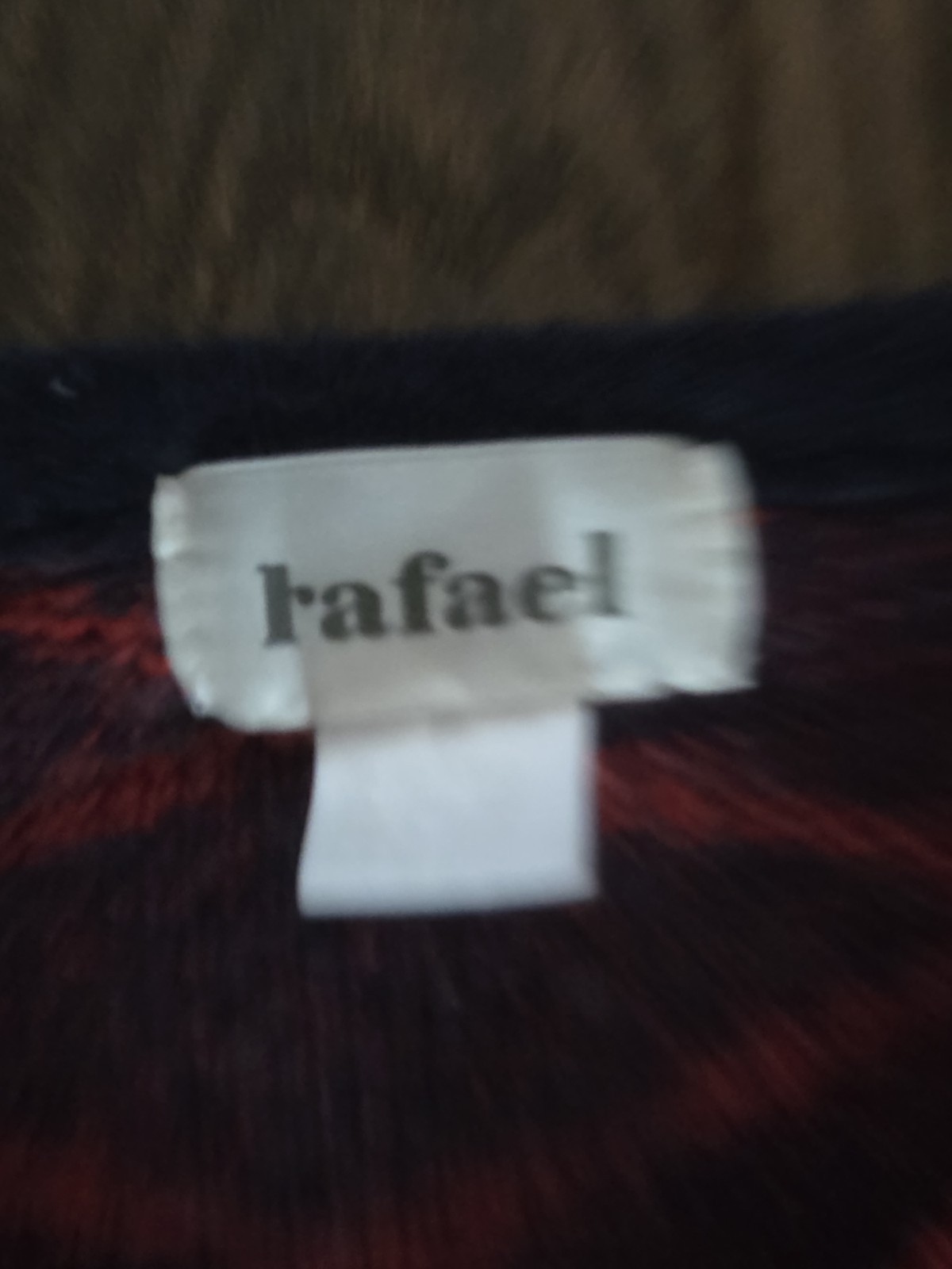 Vintage Rafael Southwestern Sweater Red Black Geometric V Neck Pullover Sz L