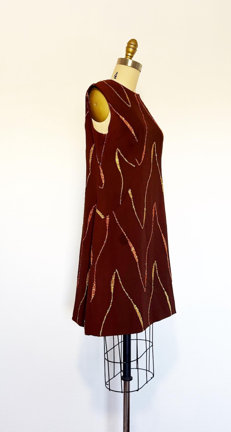 1960s Dress / 1960s Party Dress / 1960s Cocktail Dress / Size Large