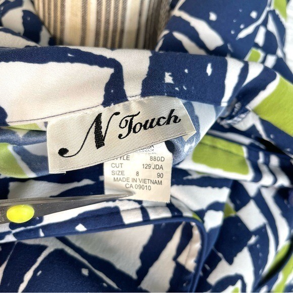 Vintage N Touch Geometric Shape Patterned Blazer Jacket Size 8