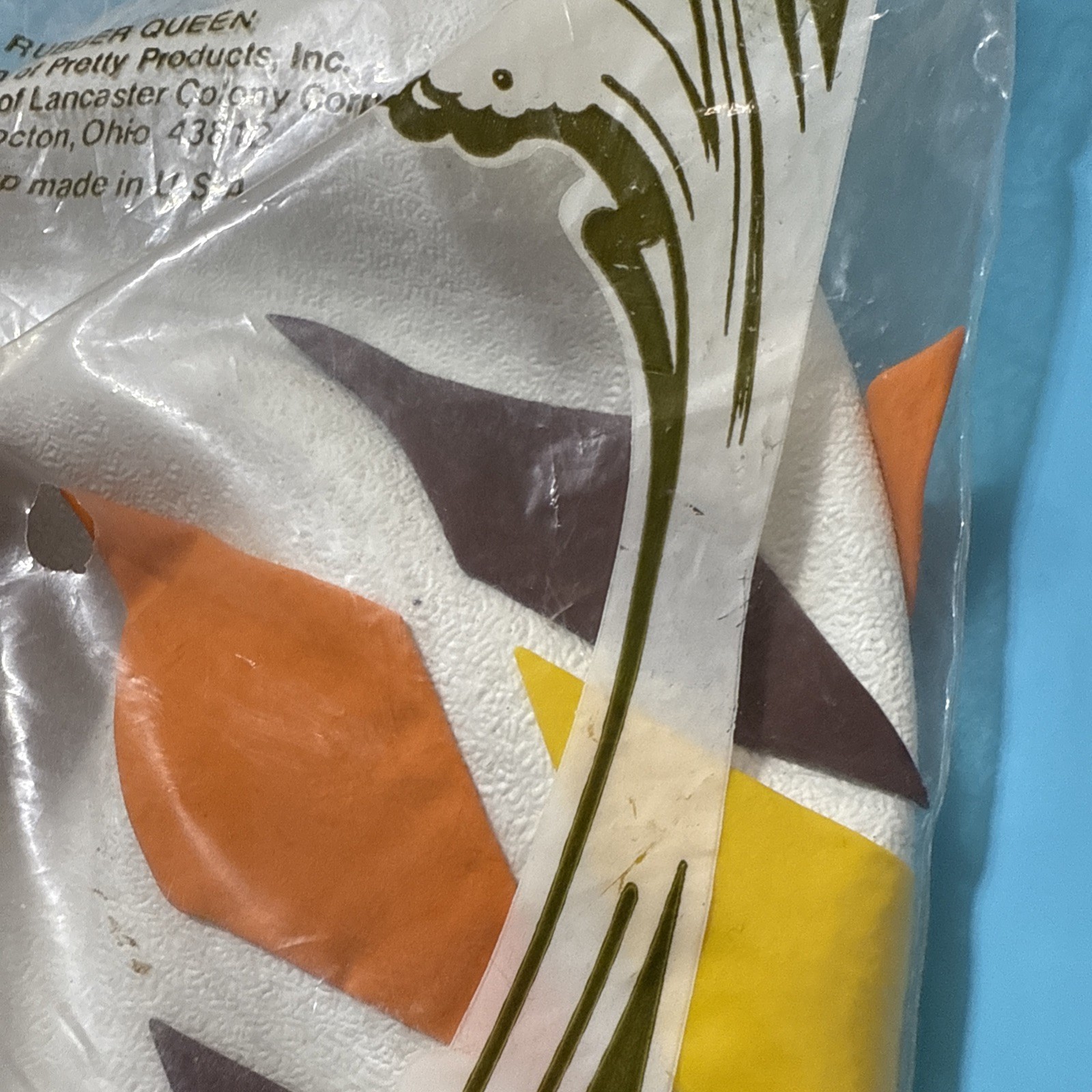Vintage 70s White Diamond Geometric Rubber Swim Cap Swimcap by Rubber Queen NOS