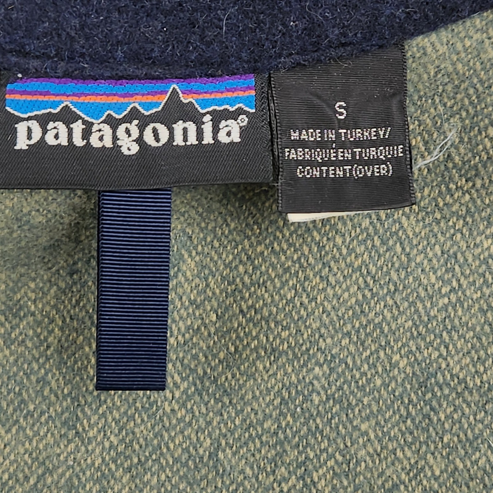 Vintage Patagonia Northwest Parka Womens Small Navy Blue Wool Jacket 27400