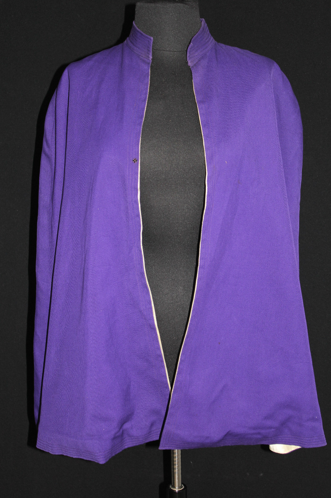 RARE VINTAGE 1950’S PURPLE CHEERLEADER COTTON TWILL CAPE SIZE MEDIUM