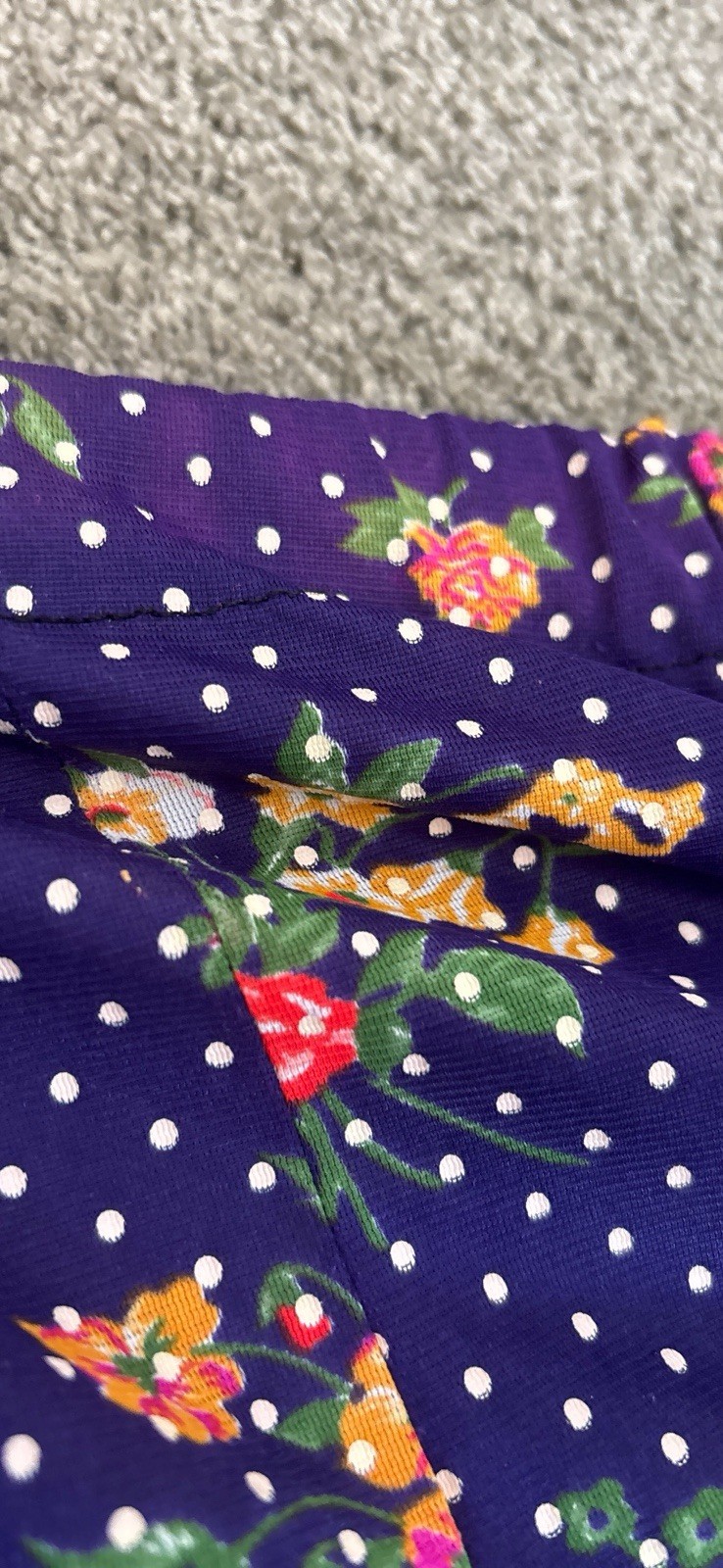 Vintage “Rag Dolls” Matching Set Skater Skirt And Crop Top Polka Dot Floral