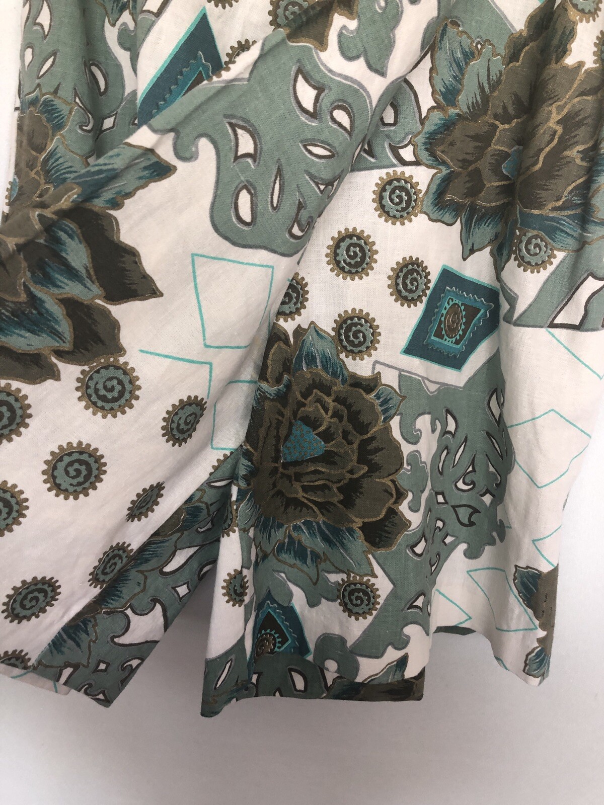 Vintage Jennifer Reed skort shorts floral print linen blend small