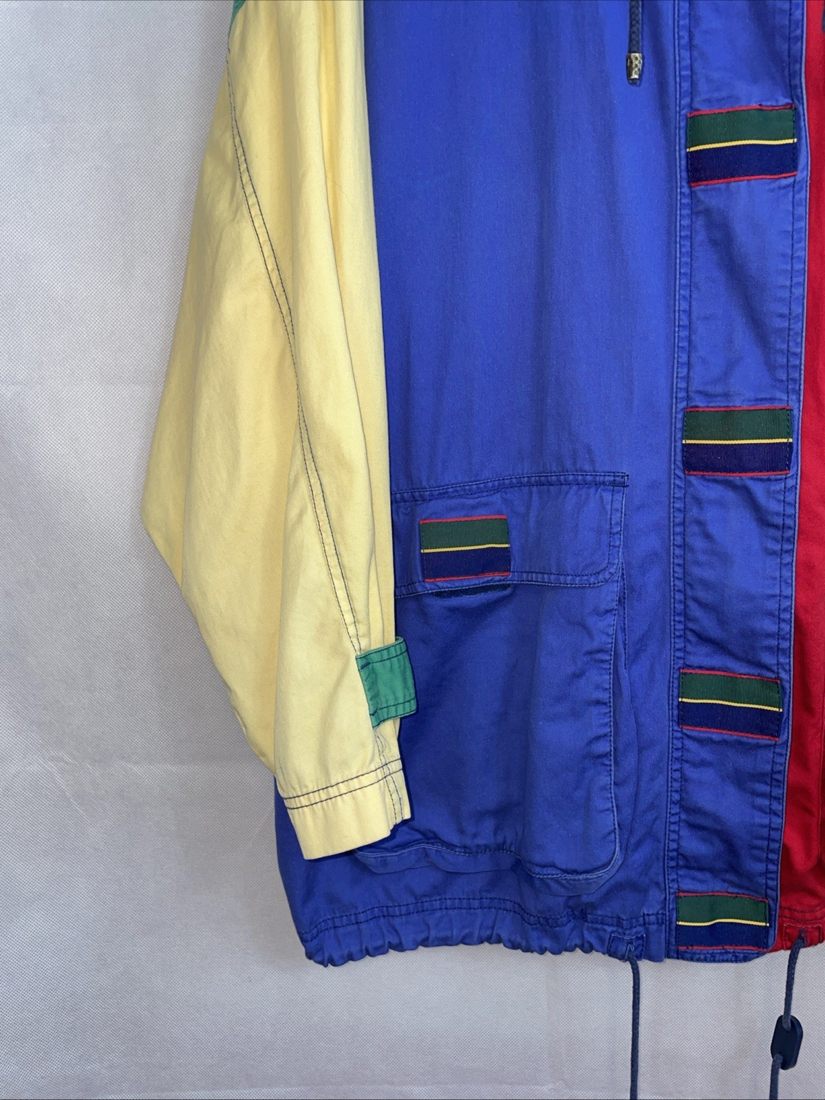 Vintage Susan Bristol Jacket Color Block Hooded Teacher 90s Primary Size XL
