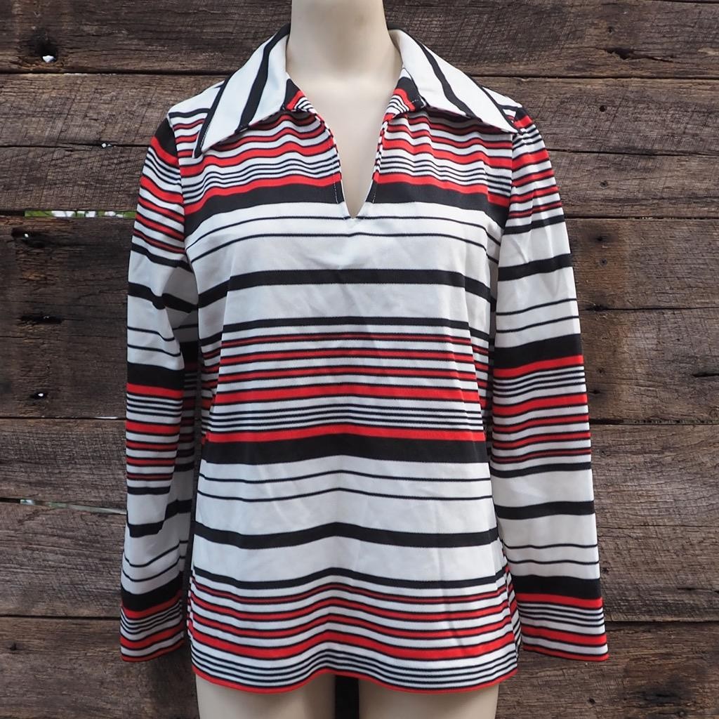 Montgomery Ward Womens Polyester Blouse Shirt Size L Large