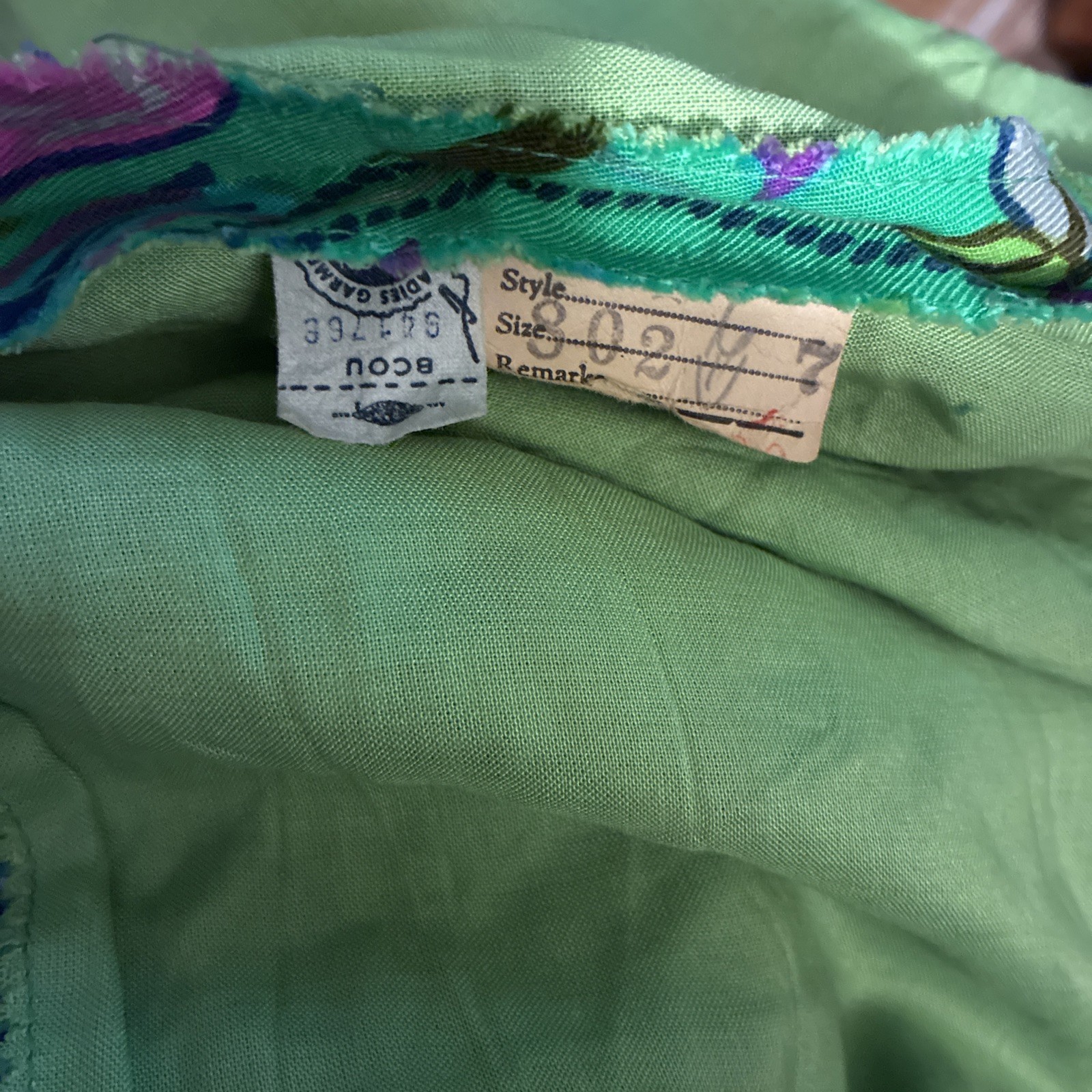 Mr Mort Stan Herman Green Psychedelic 1960 Maxi Dress Hippie Festival Designer M