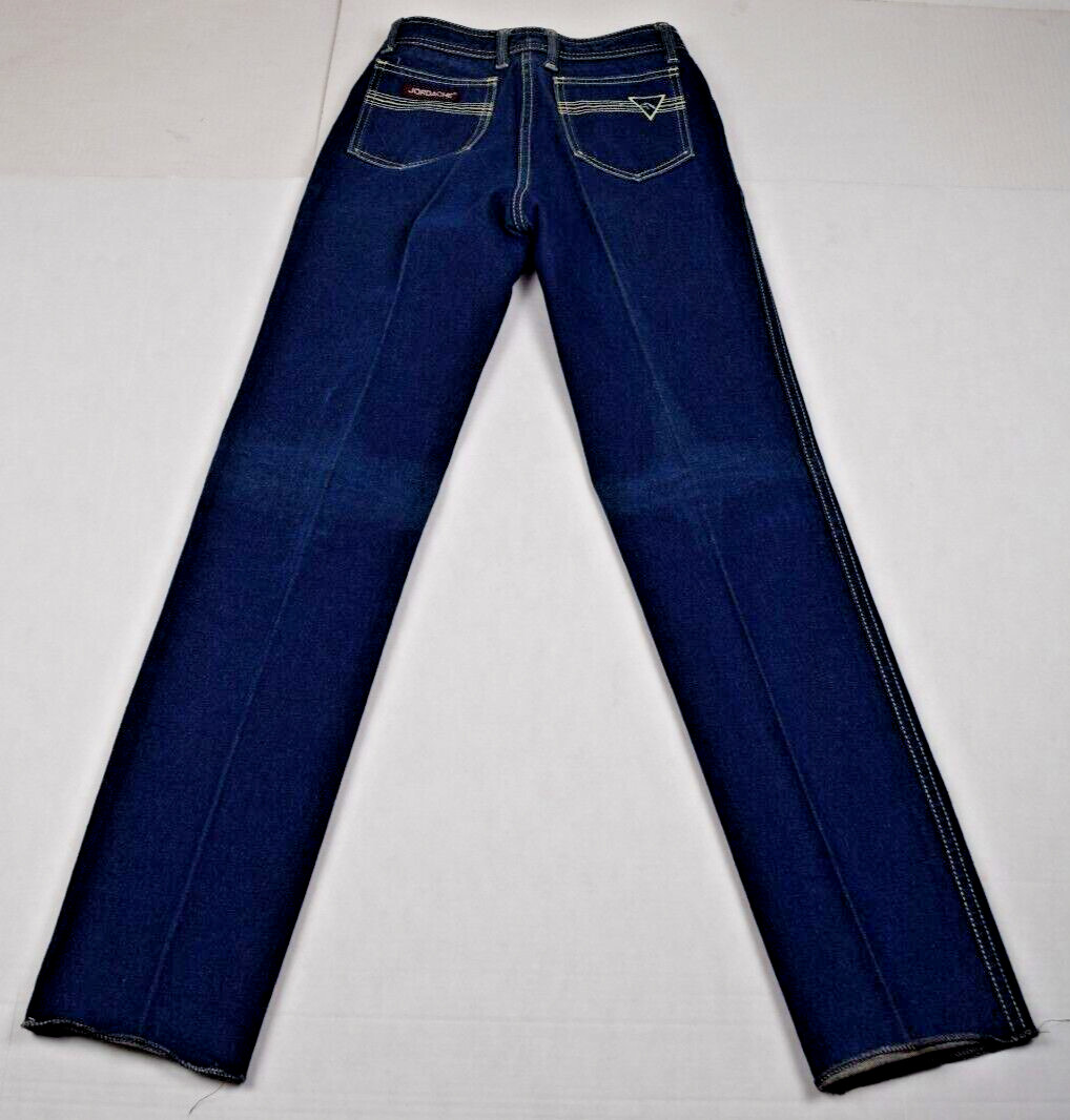 Vintage Jordache Jeans Horsehead Size 26 x 31 70s Indigo White Stitch High Waist