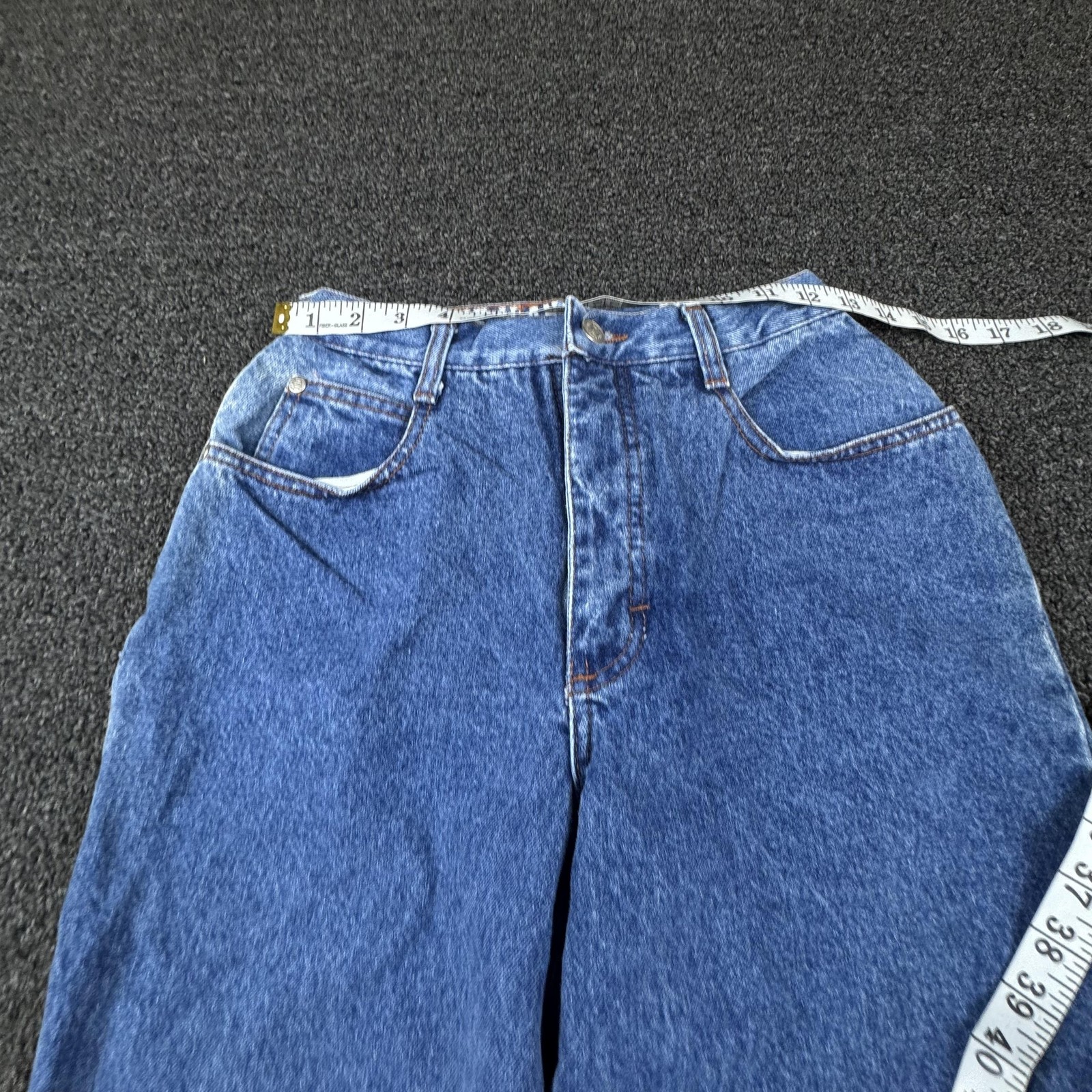 Vintage Gitano Jeans Womens 12 Short Blue Denim High Rise Tapered Mom 90s Pants