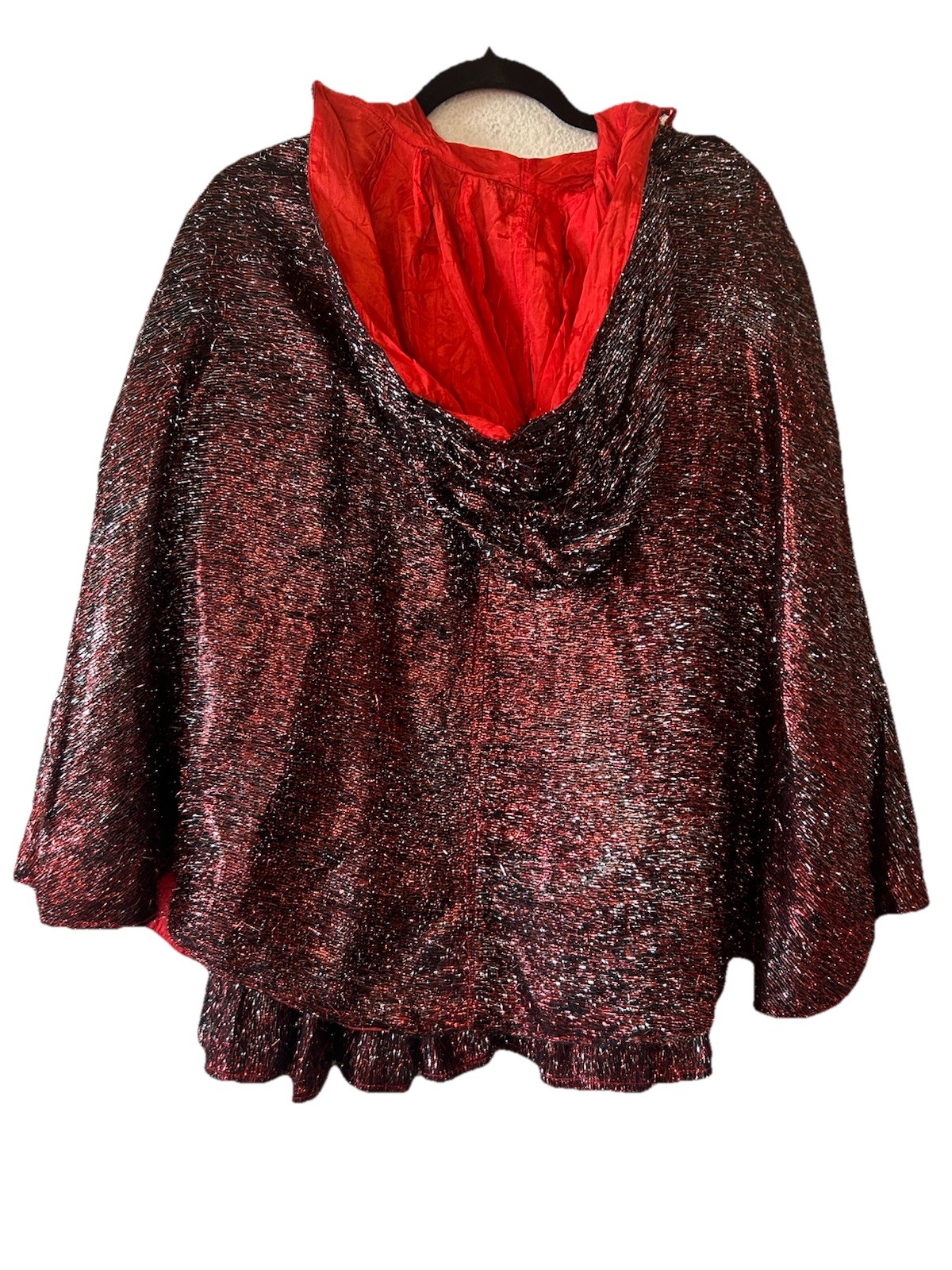 Vintage Williams Costume Metallic Mini Dress Cape Set XS/S Showgirl Burlesque
