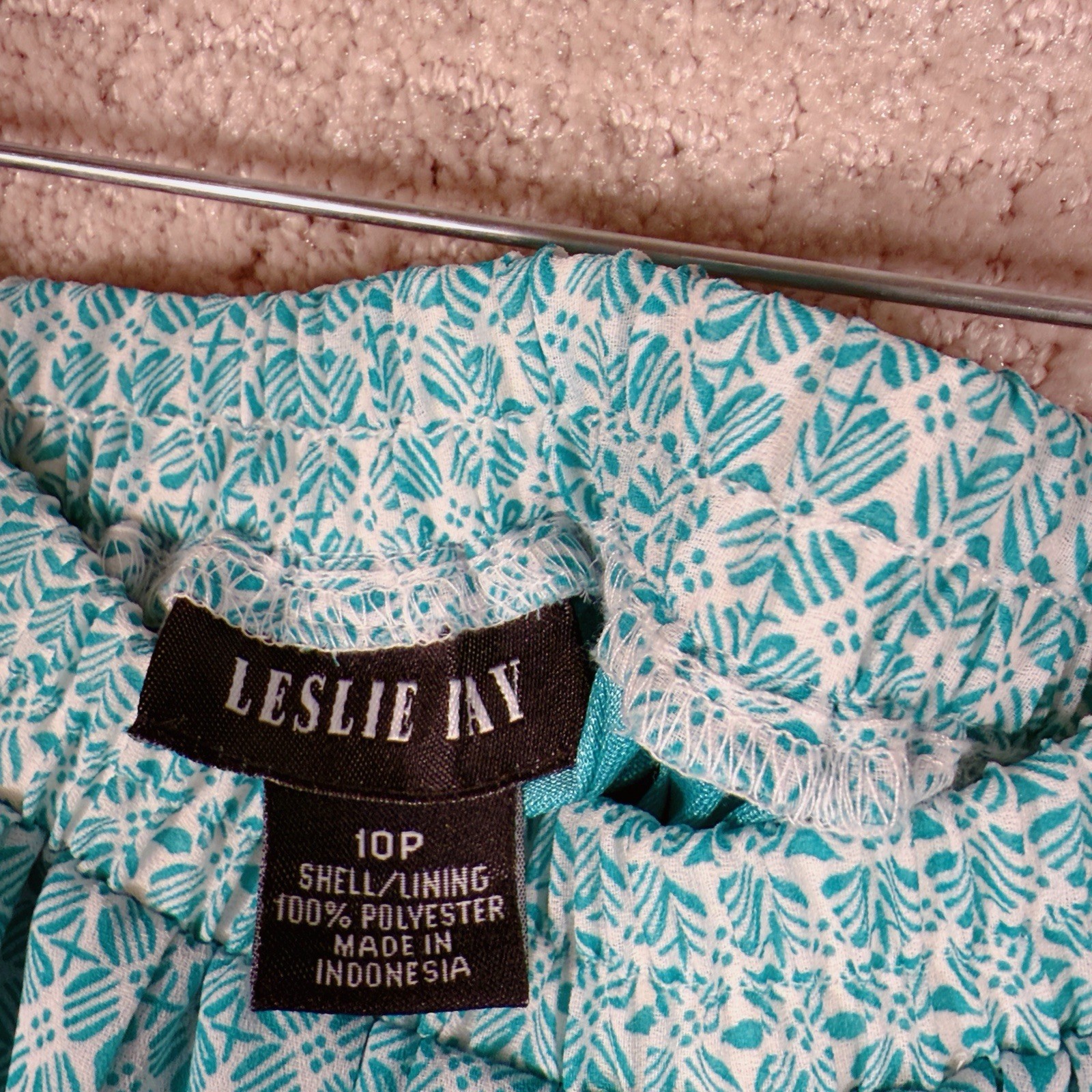 Vintage Leslie Fay Petite 3 Pc Set Size 10P Teal Pleated Skirt Blouse Secretary