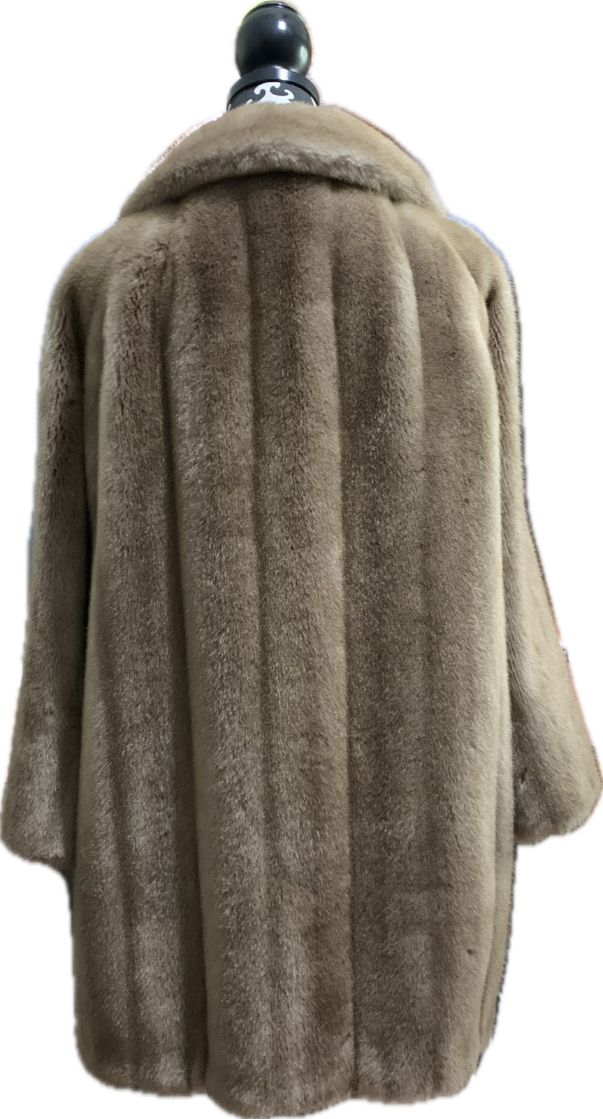 Vintage Grandella II by Sportowne Classy Faux Fur Coat 14 Golden Brown Pockets