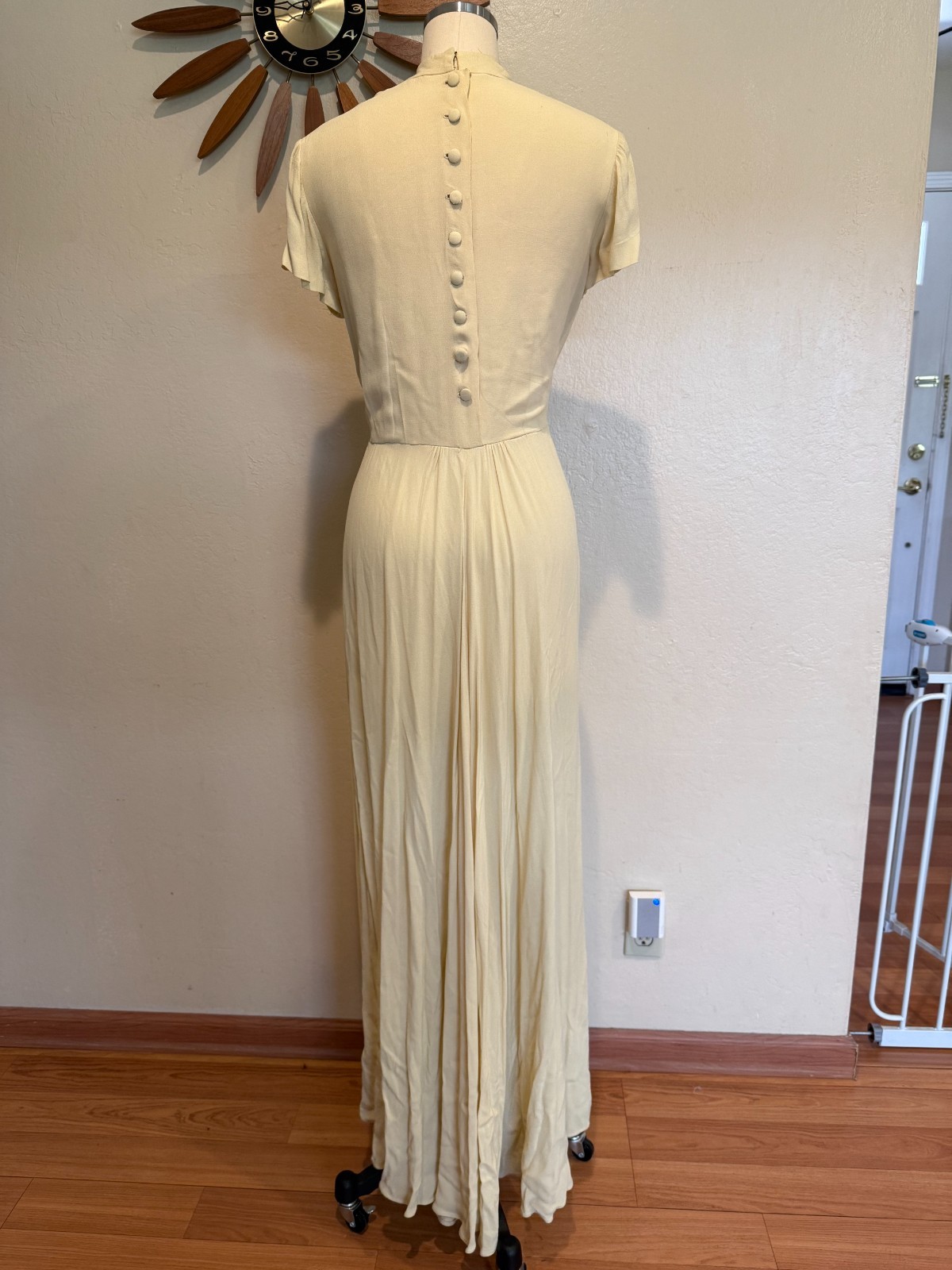 1940s Butter Yellow Gown
