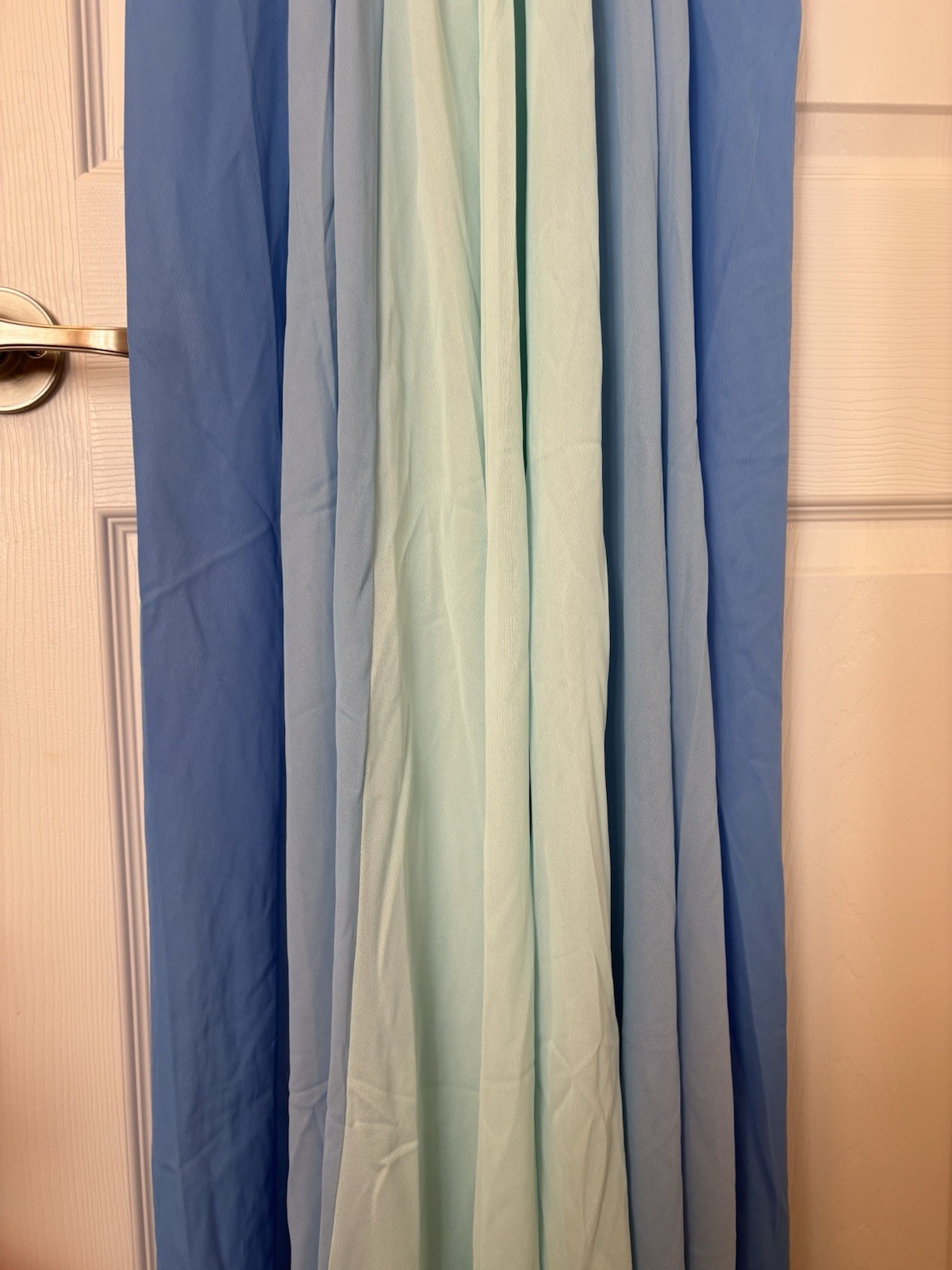 VTG gossard artemis Slip Dress Multi color Blues Style 5275 100% Nylon Crepe MED