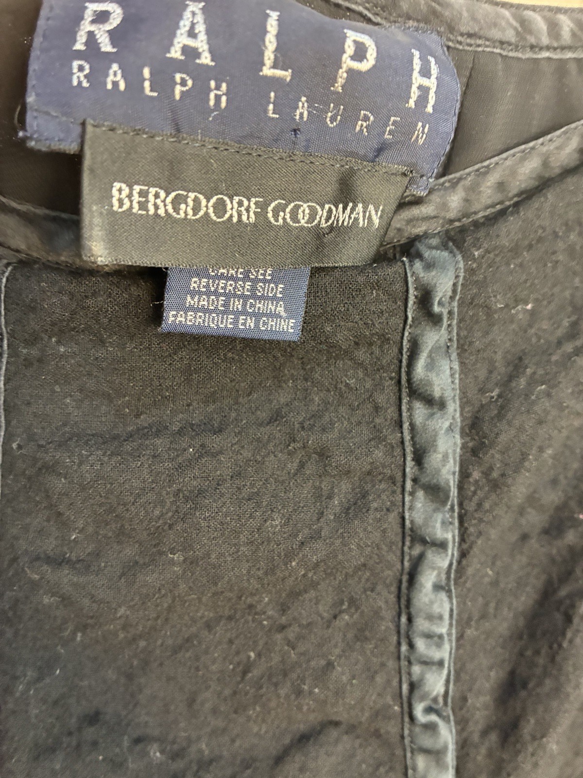 VTG Ralph Ralph Lauren Bergdorf Goodman Lightweight Wool Panel Midi Skirt 12