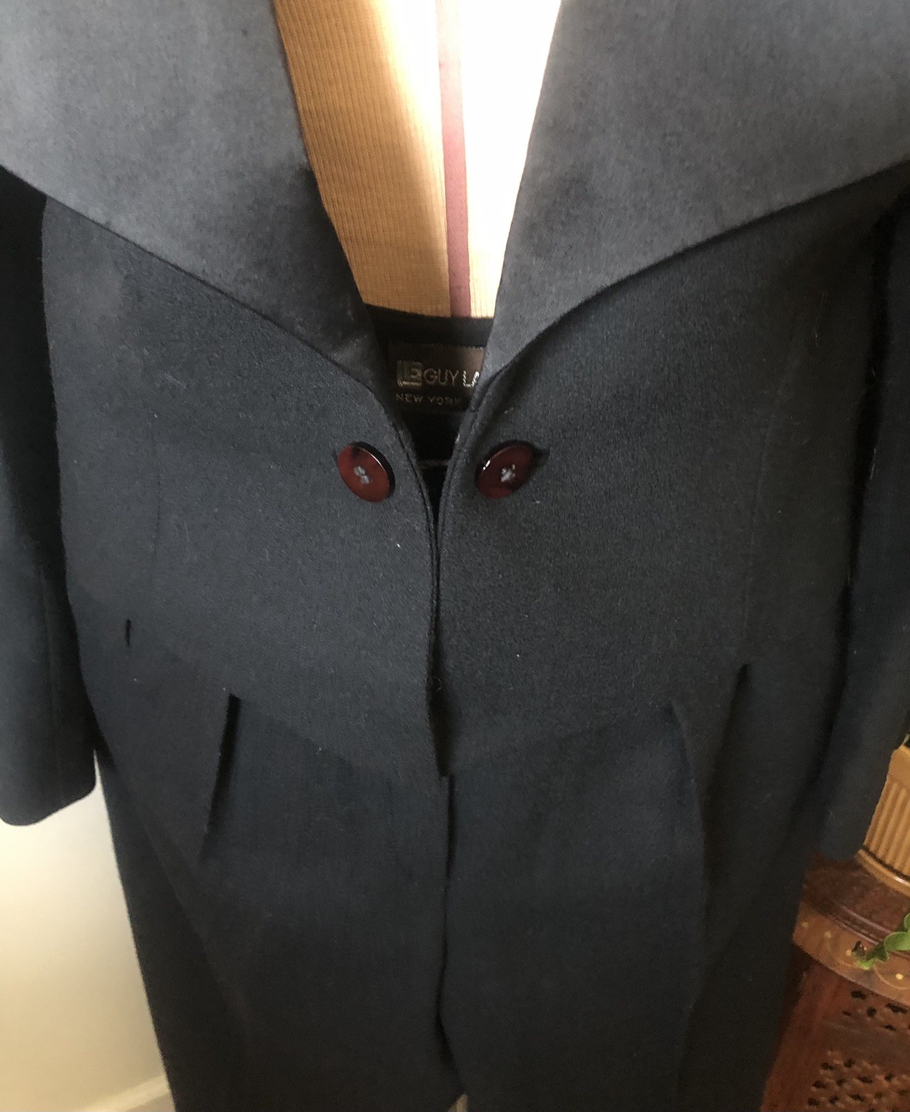 Vintage Guy Laroche Black Wool Tuxedo Suit