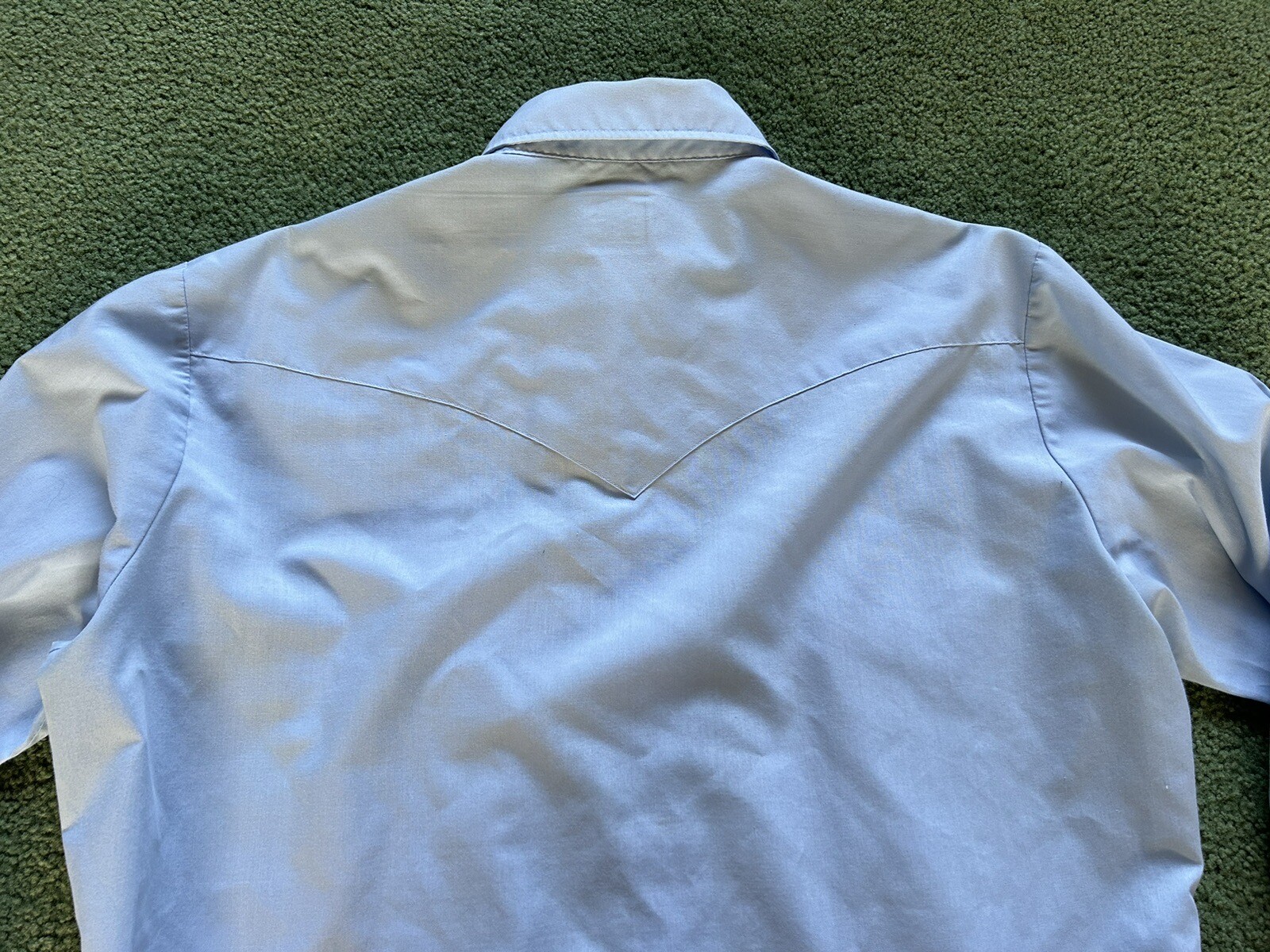 Vintage Women’s Karman Pearl Snap Button Down Long Sleeve Blue Western Shirt