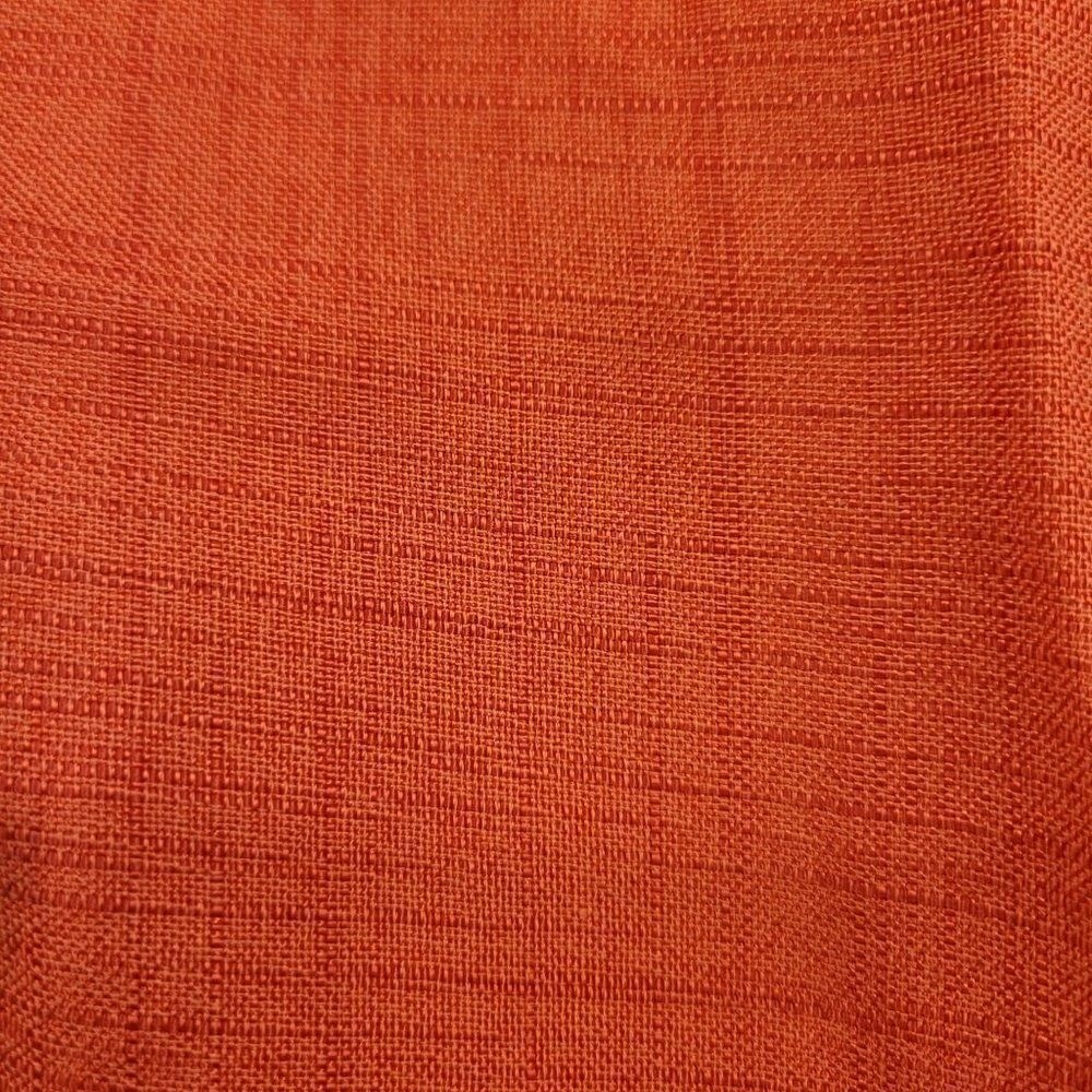 70’s Mod Brady Bunch Handmade Hostess Dress Sz S Pockets Orange Mad Men Office