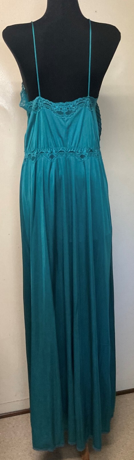Jade Green Nightgown Jenelle of California Made in the US Size Tall Large (VC43)